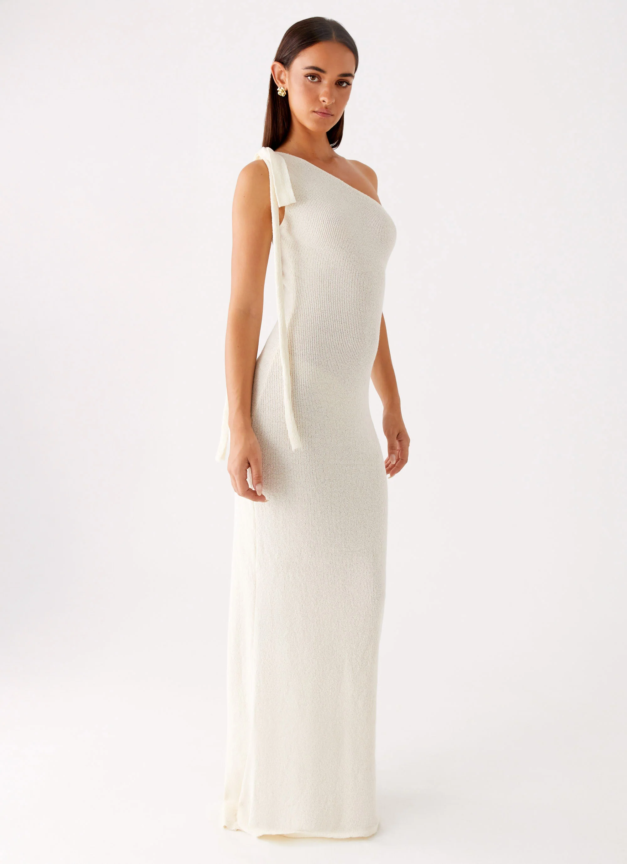 Easton Knit Maxi Dress - White - Image 5