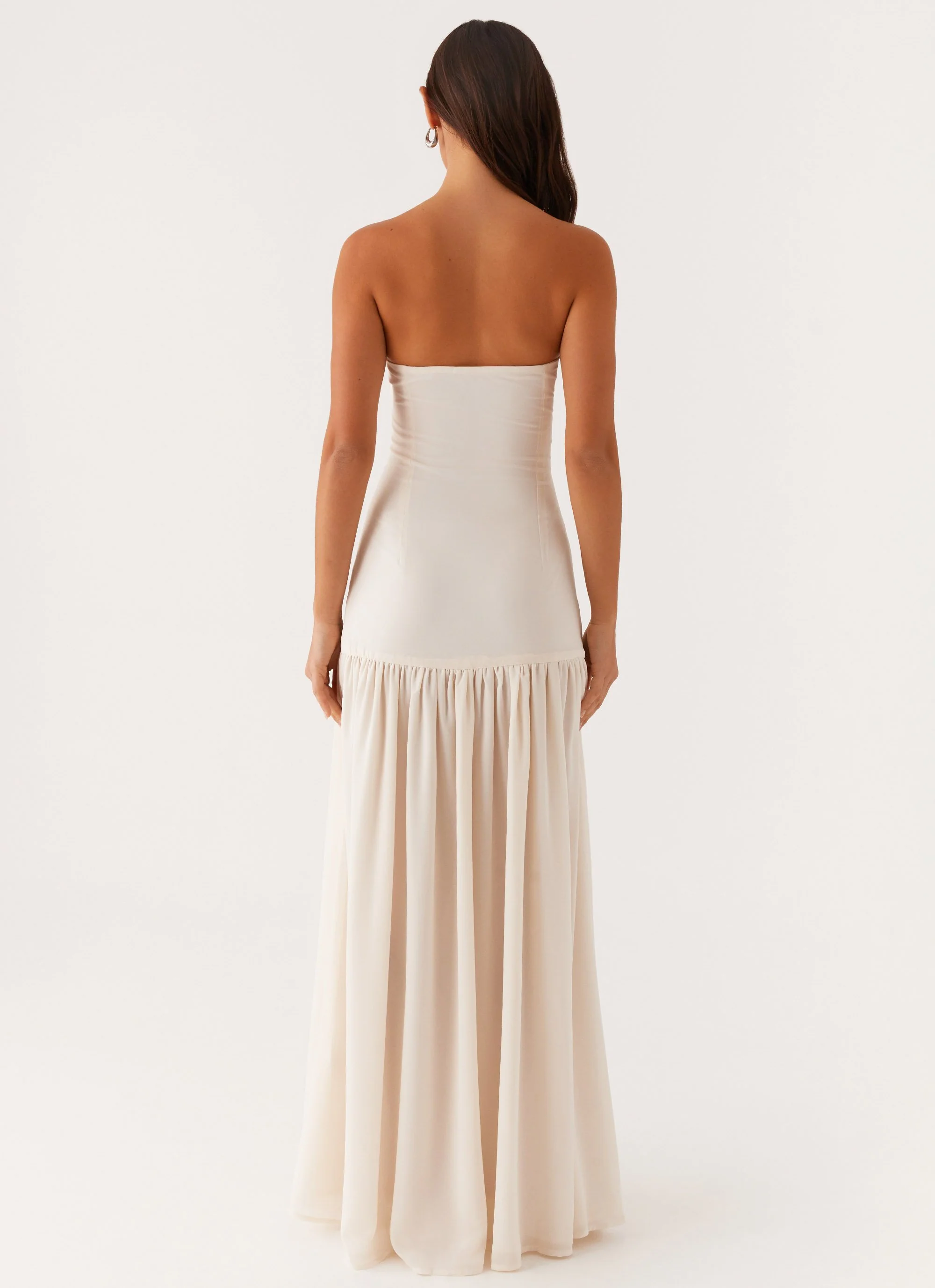 Eden Strapless Maxi Dress - Ivory - Image 2