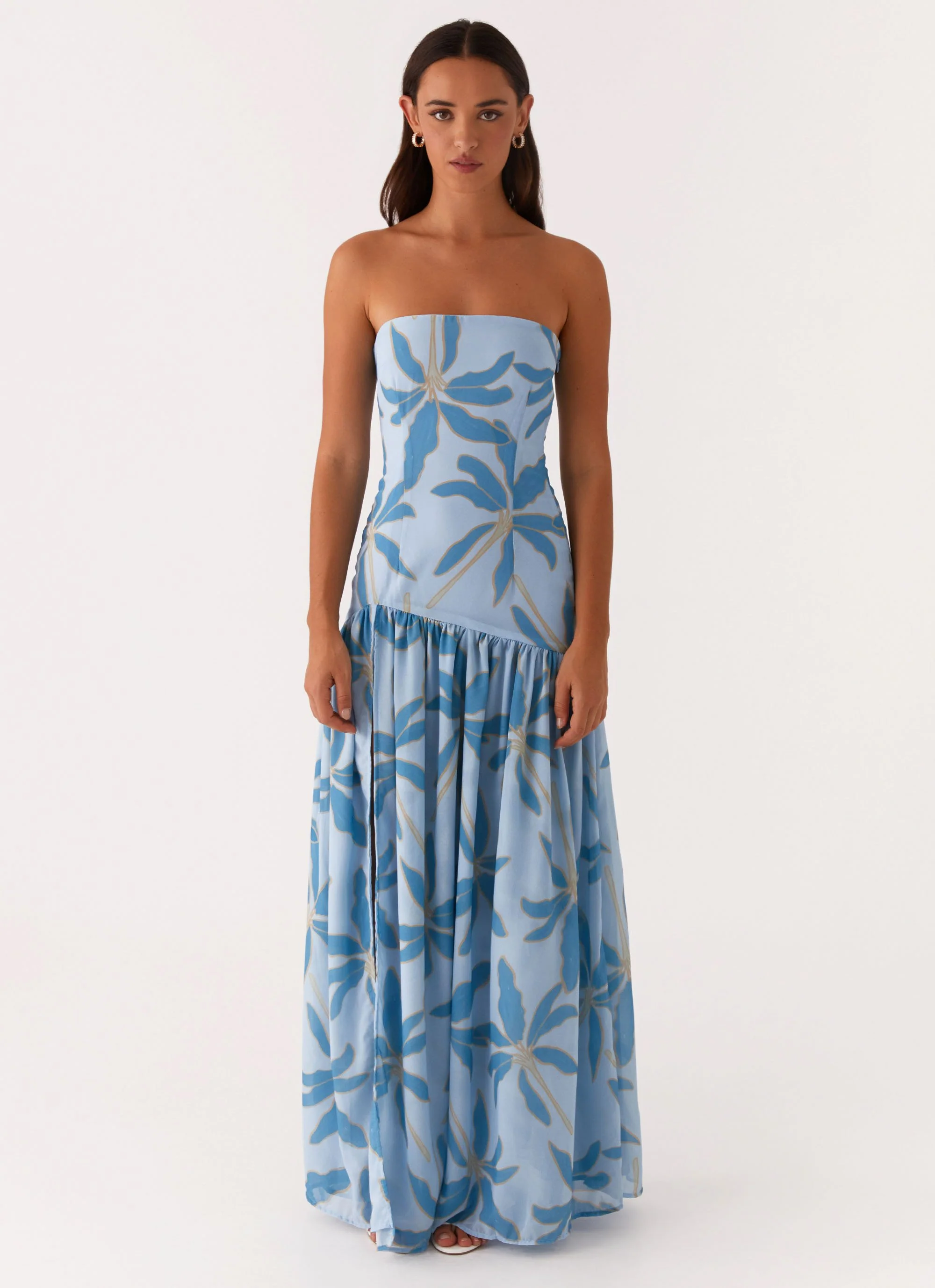 Eden Strapless Maxi Dress - Opulent Blue - Image 3
