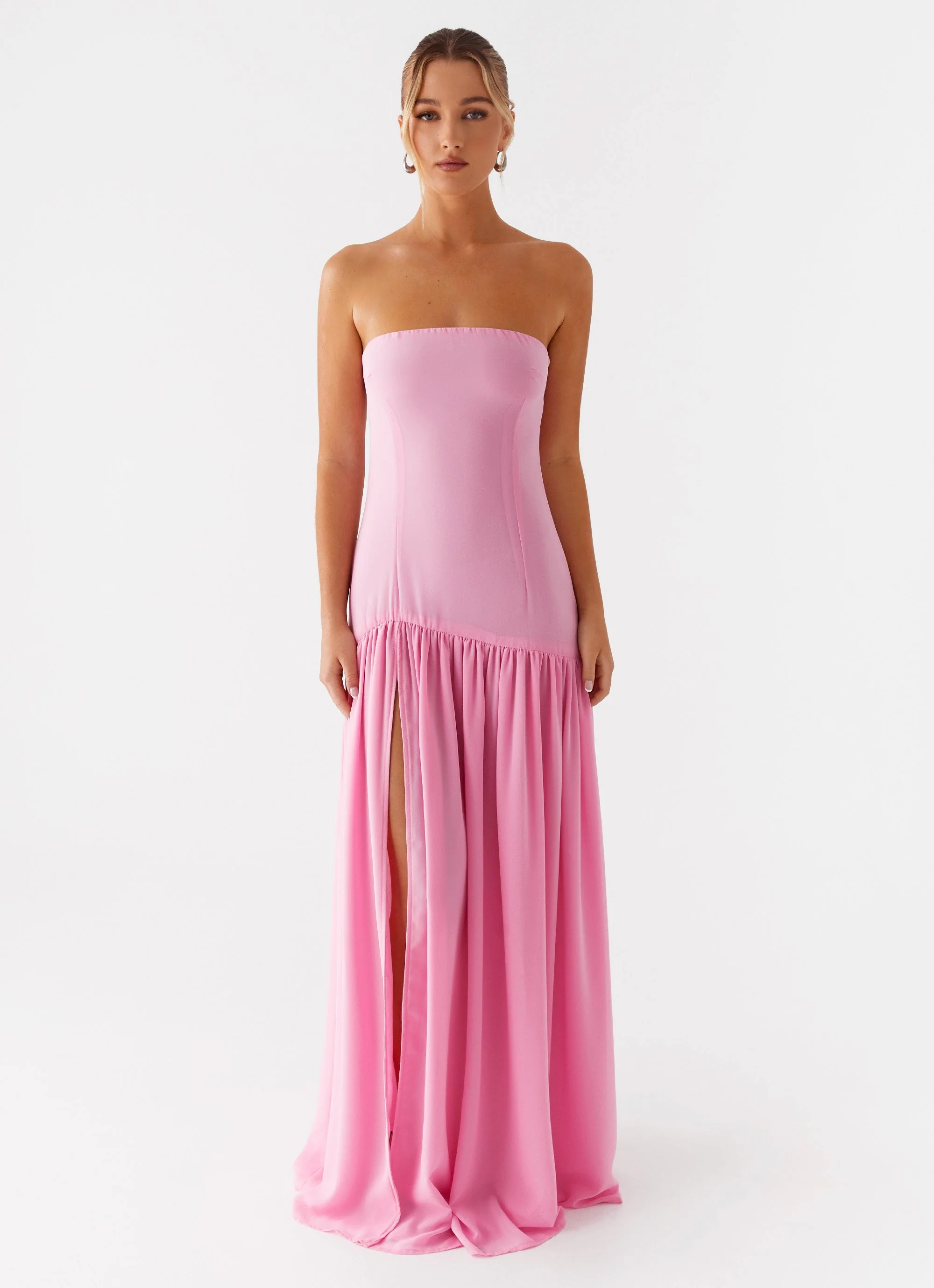 Eden Strapless Maxi Dress - Pink - Image 4
