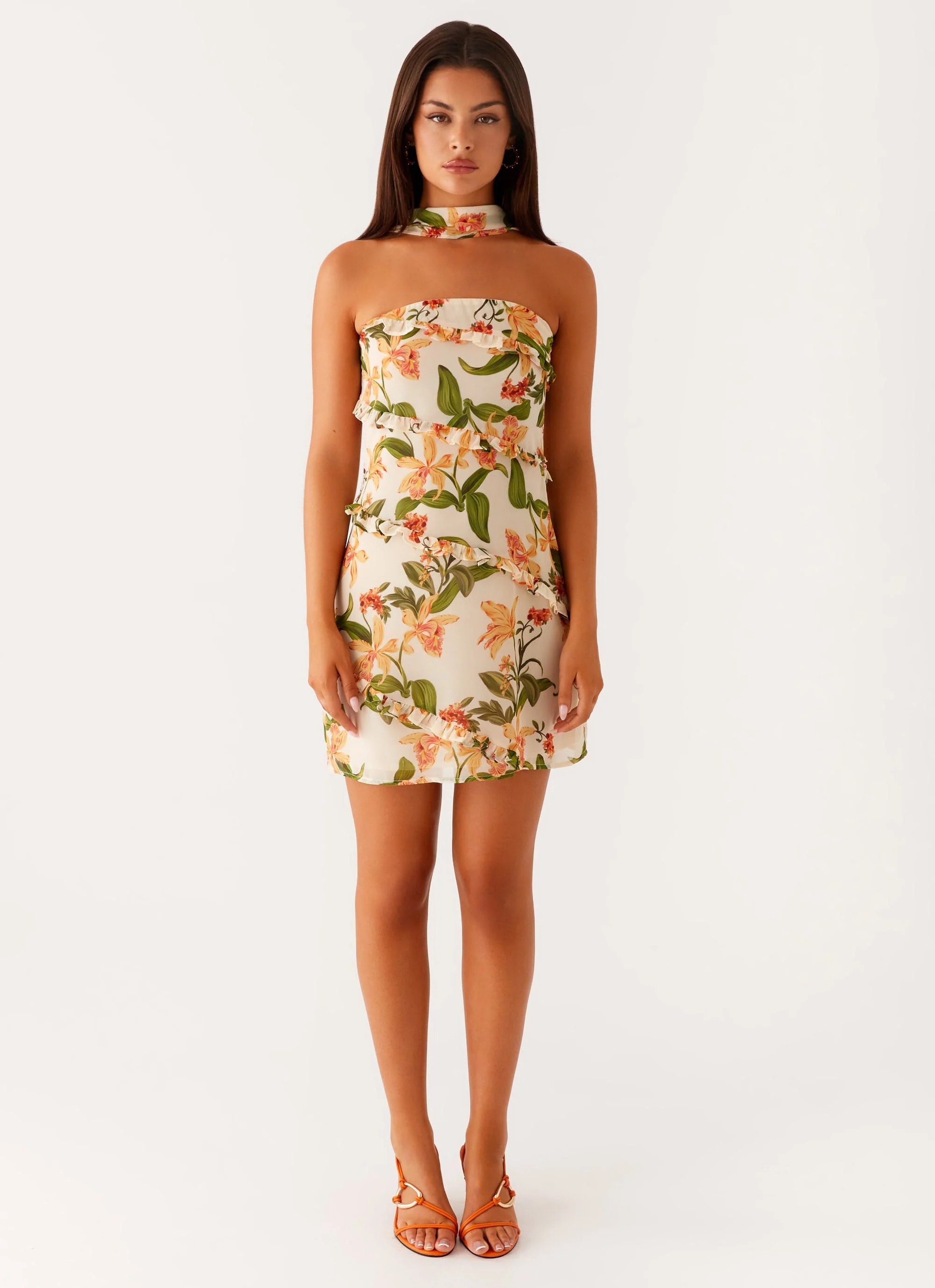Edwina Strapless Mini Dress - Floral Print - Image 4