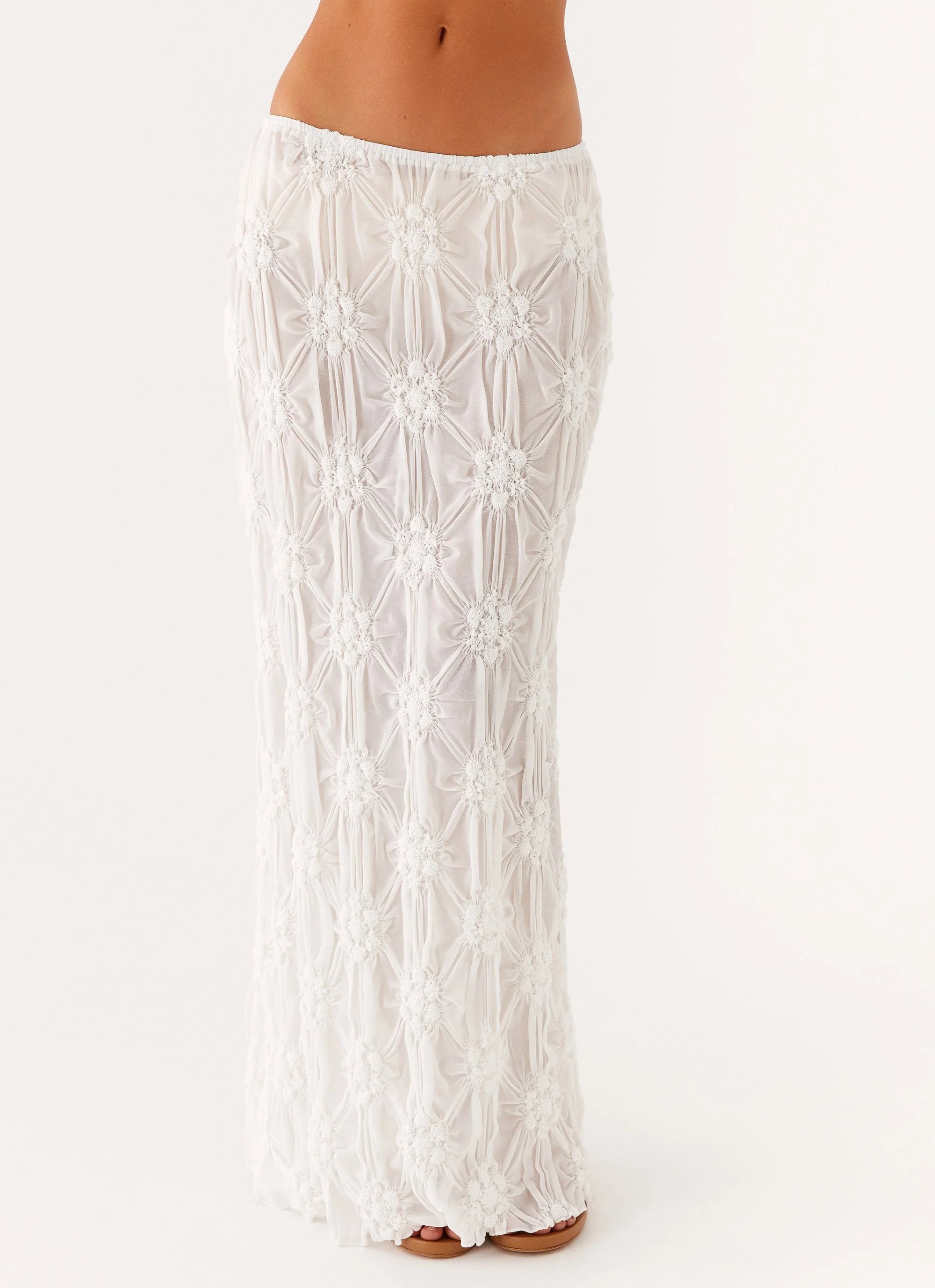 Effortlessly Low Rise Maxi Skirt - Ivory - Image 6