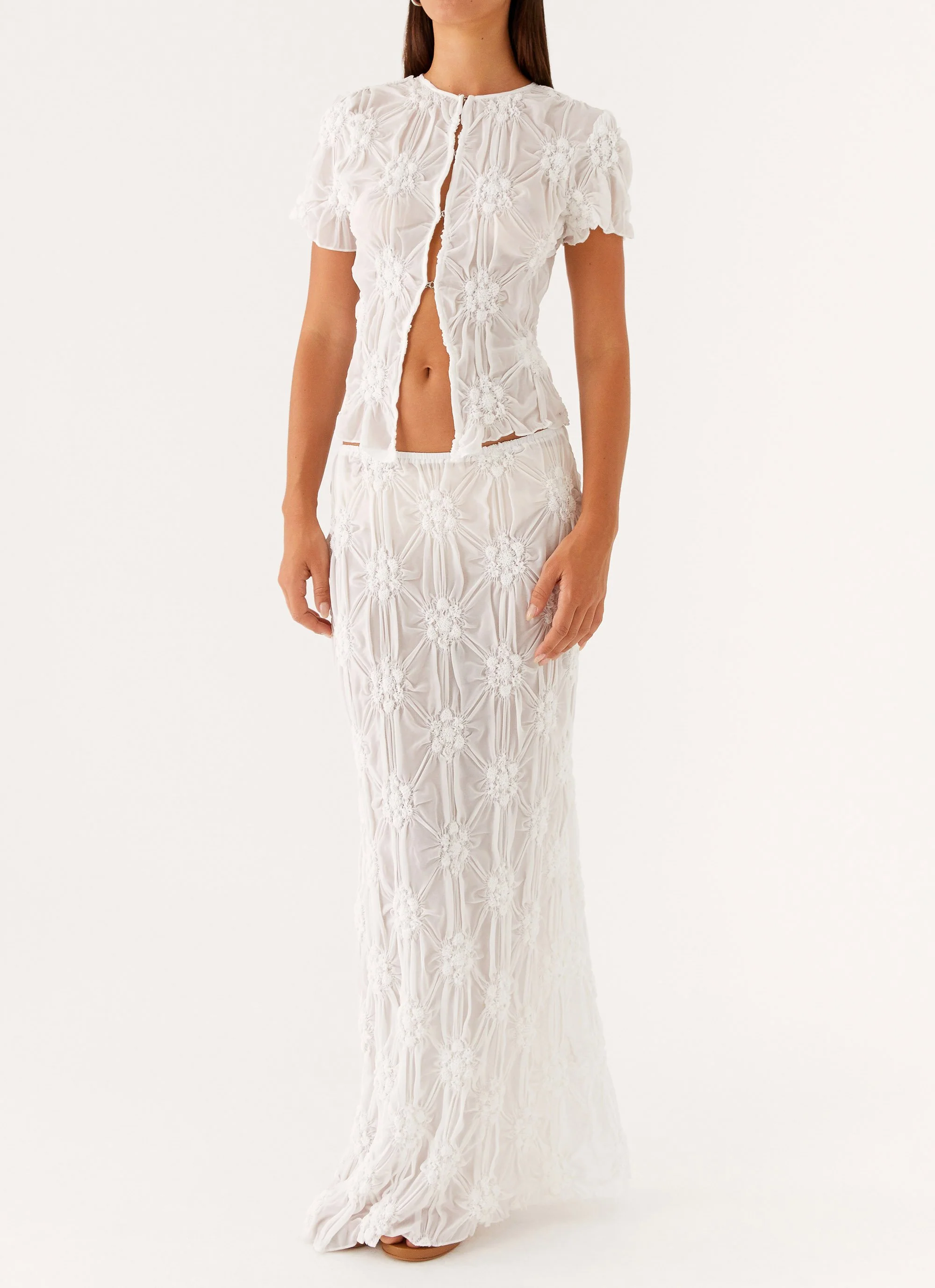 Effortlessly Low Rise Maxi Skirt - Ivory - Image 8