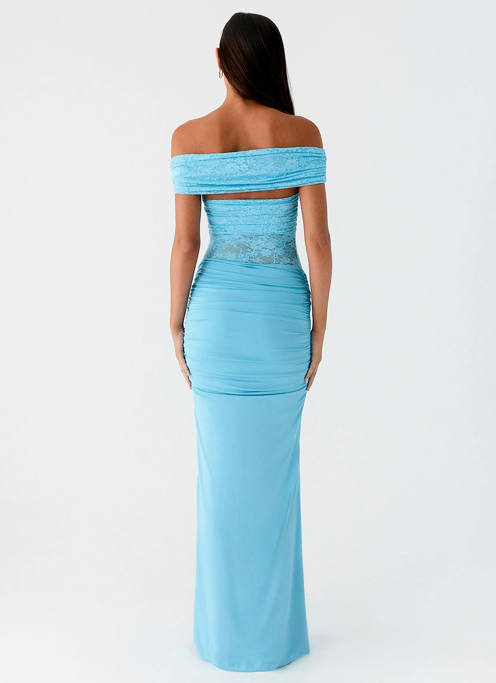 Either Way Maxi Dress - Turquoise Blue - Image 3