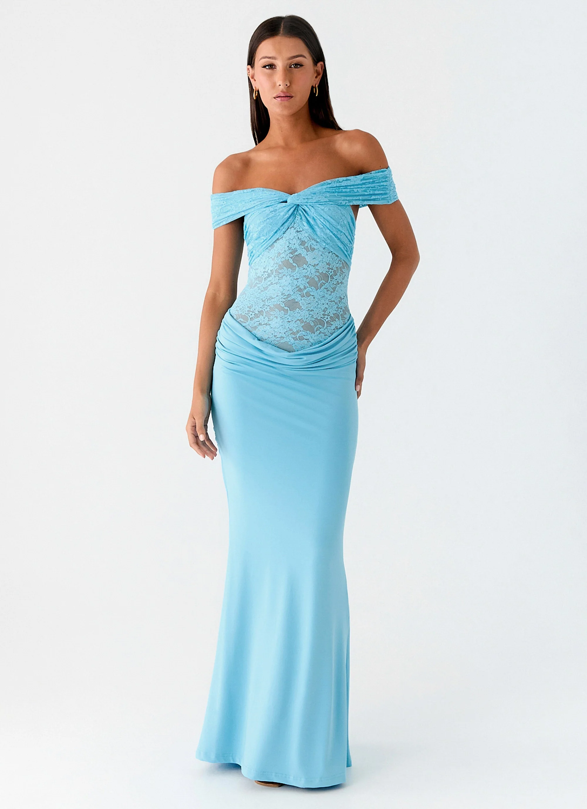 Either Way Maxi Dress - Turquoise Blue - Image 4