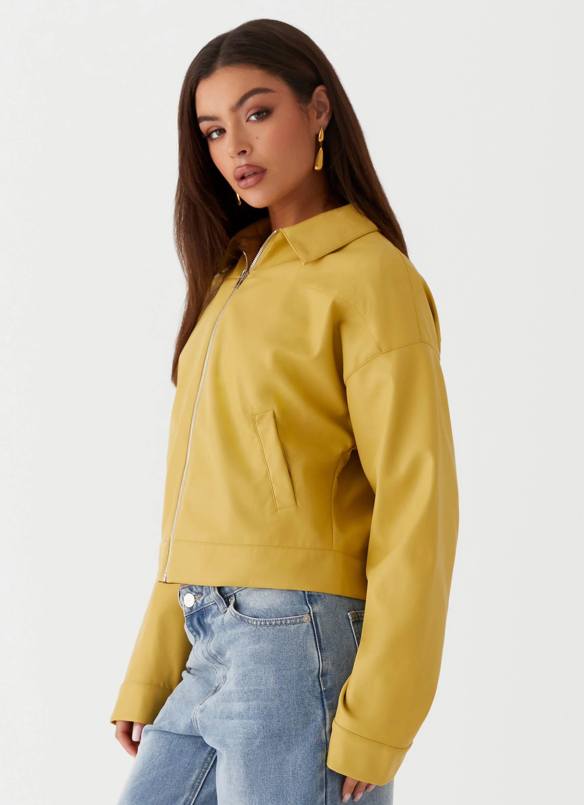 Elara Oversized Jacket - Yellow - Image 4