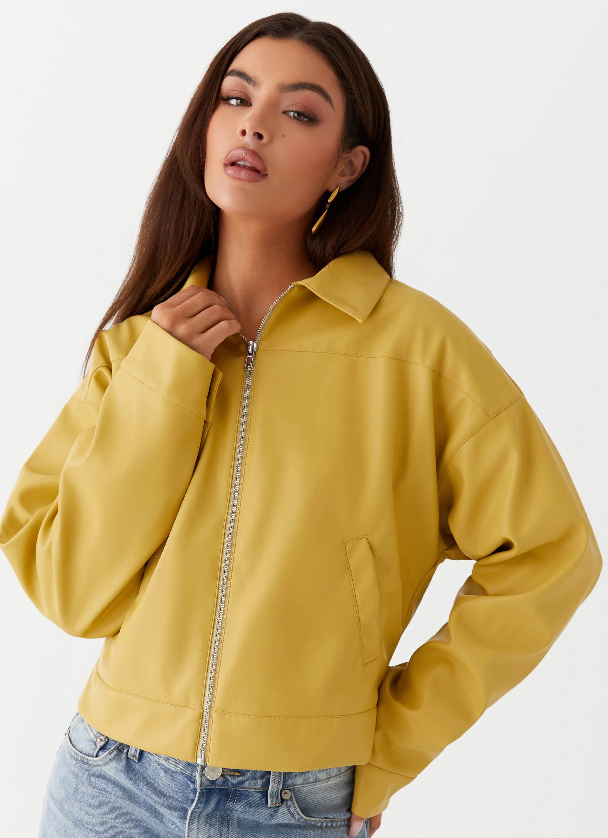 Elara Oversized Jacket - Yellow - Image 6