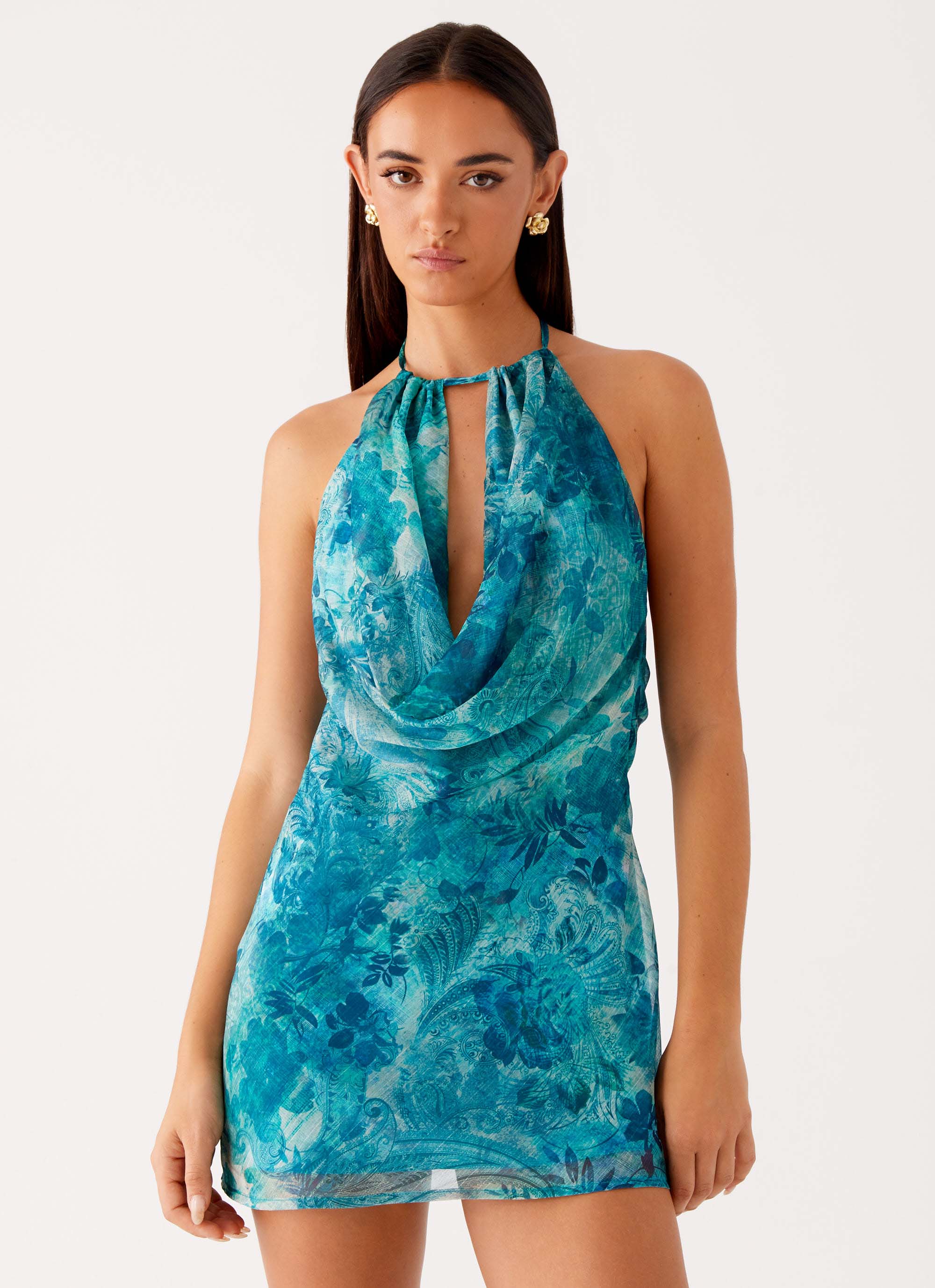 Ele Mini Dress - Teal - Image 5