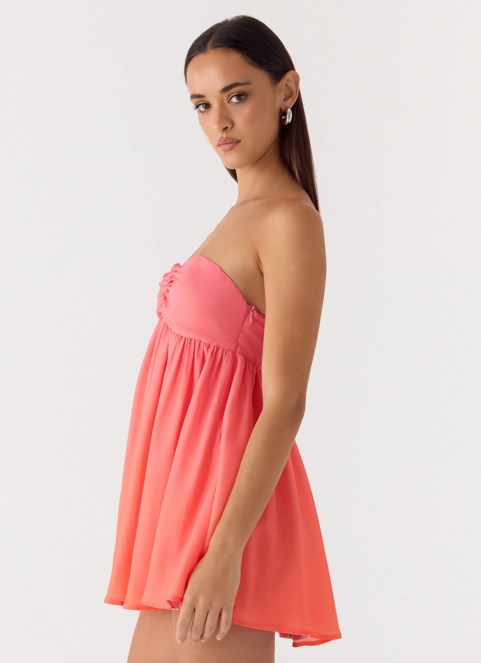 Elevare Strapless Mini Dress - Sunset Ombre - Image 2