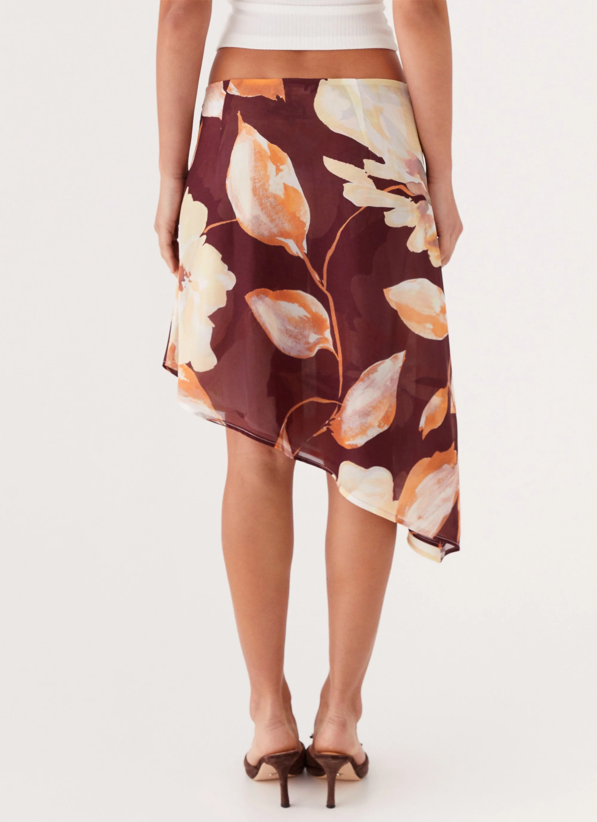 Elizabeth Midi Skirt - Brown Floral - Image 5