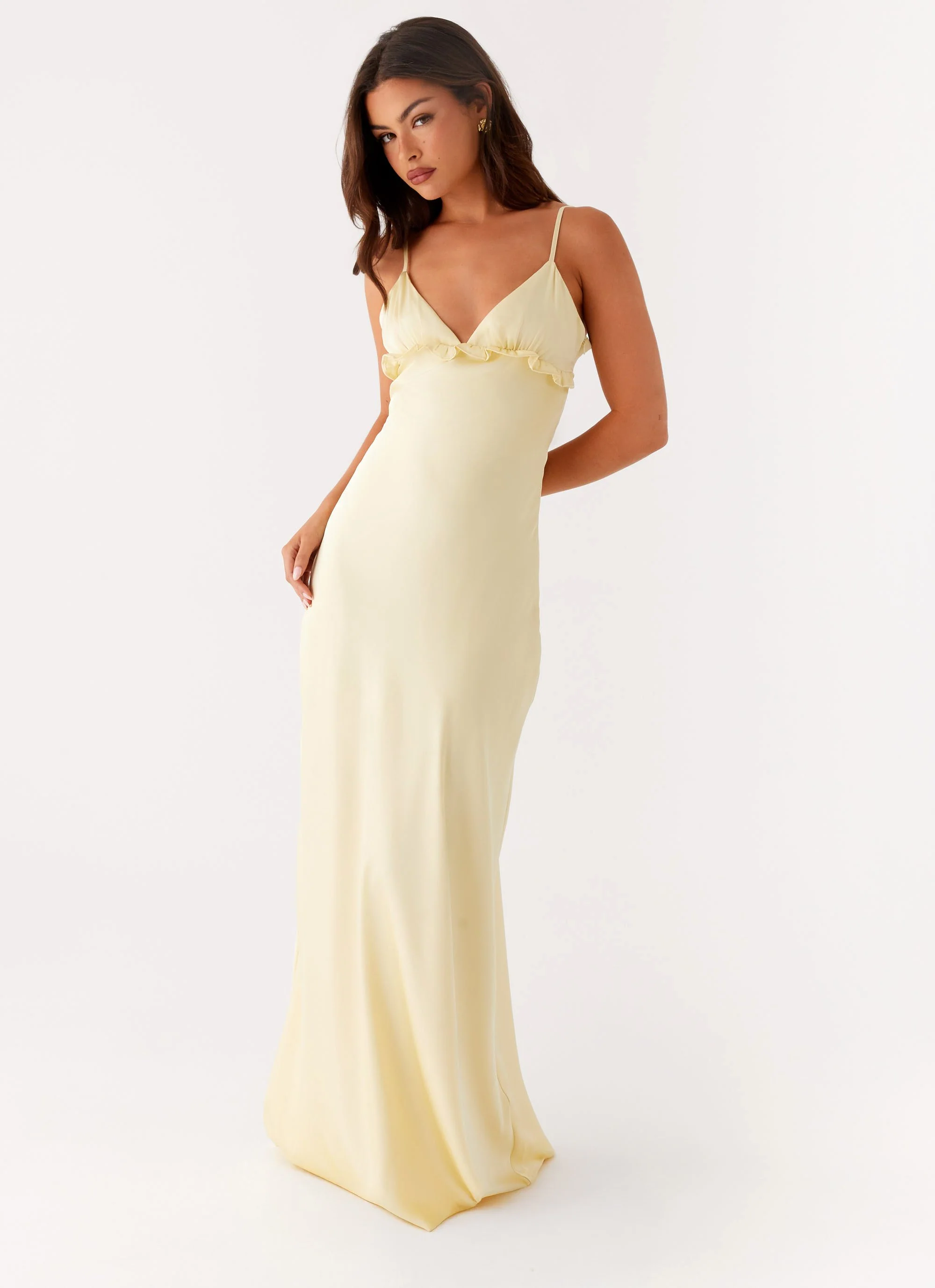Elona Maxi Dress - Baby Yellow - Image 5