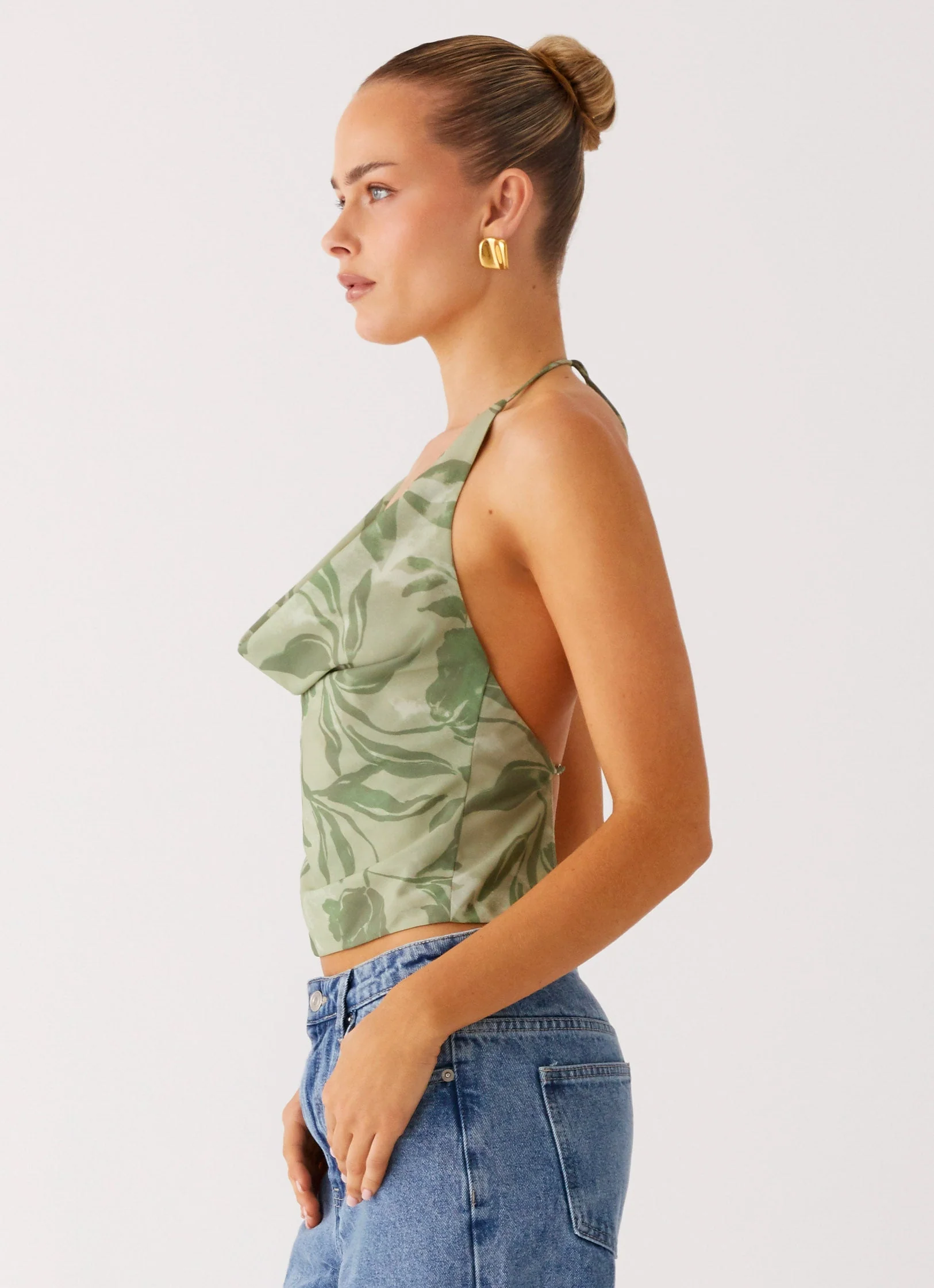 Elspeth Cowl Top - Jade Fern - Image 3