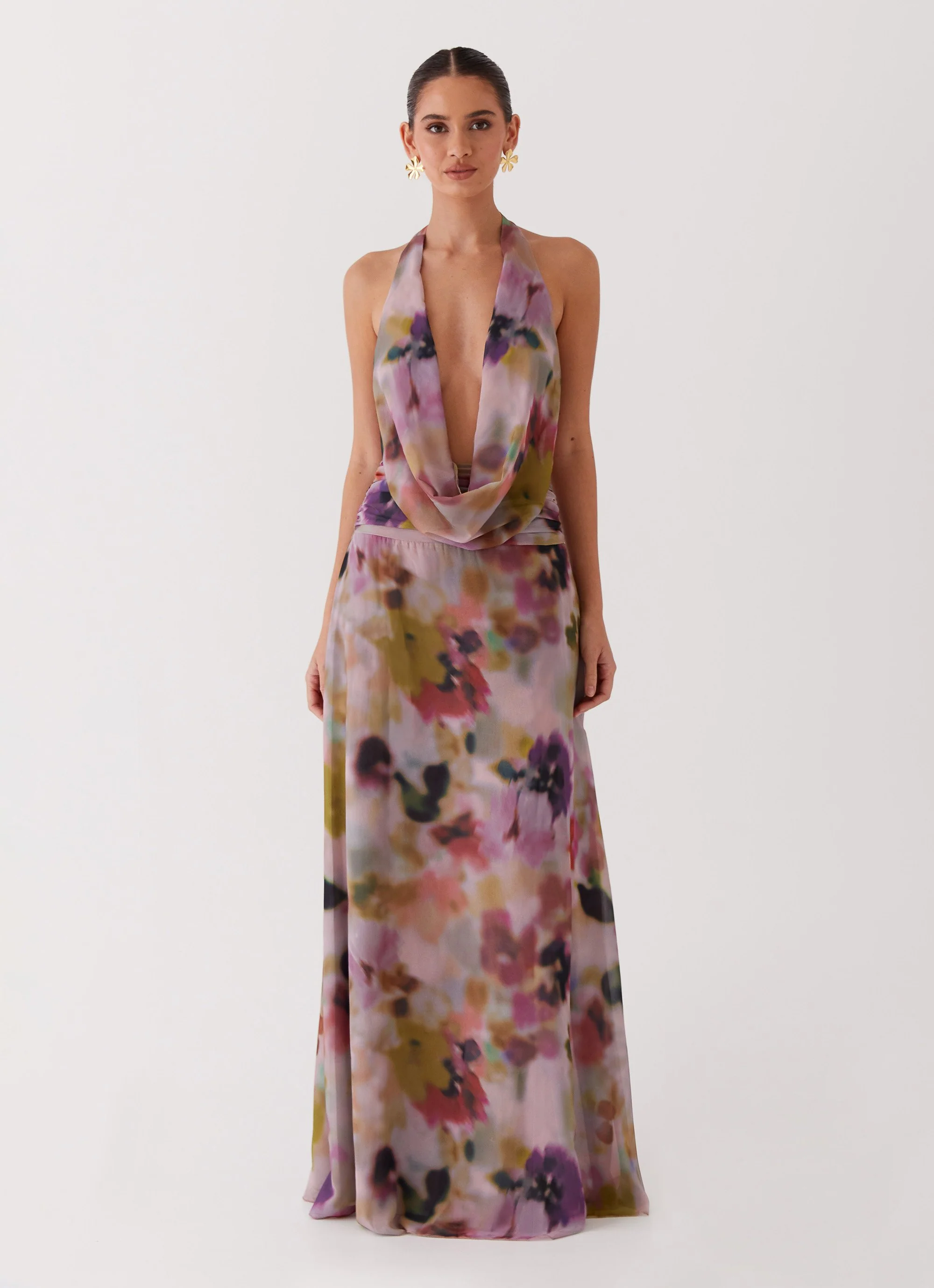 Elysia Chiffon Maxi Dress - Mystic Meadow - Image 3