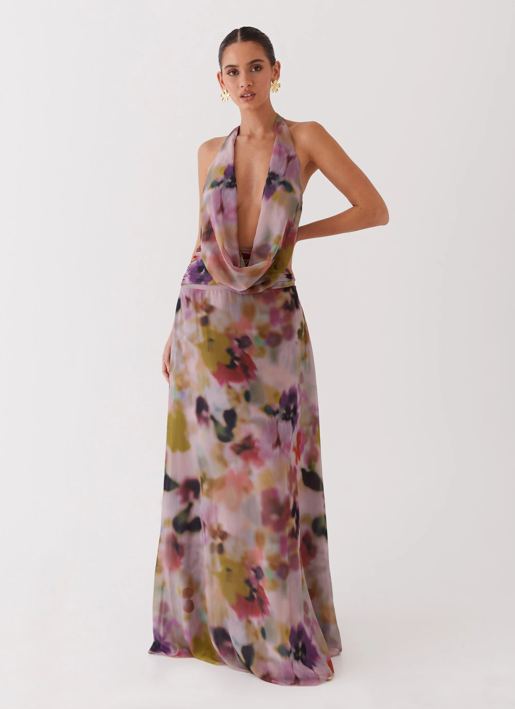 Elysia Chiffon Maxi Dress - Mystic Meadow - Image 6
