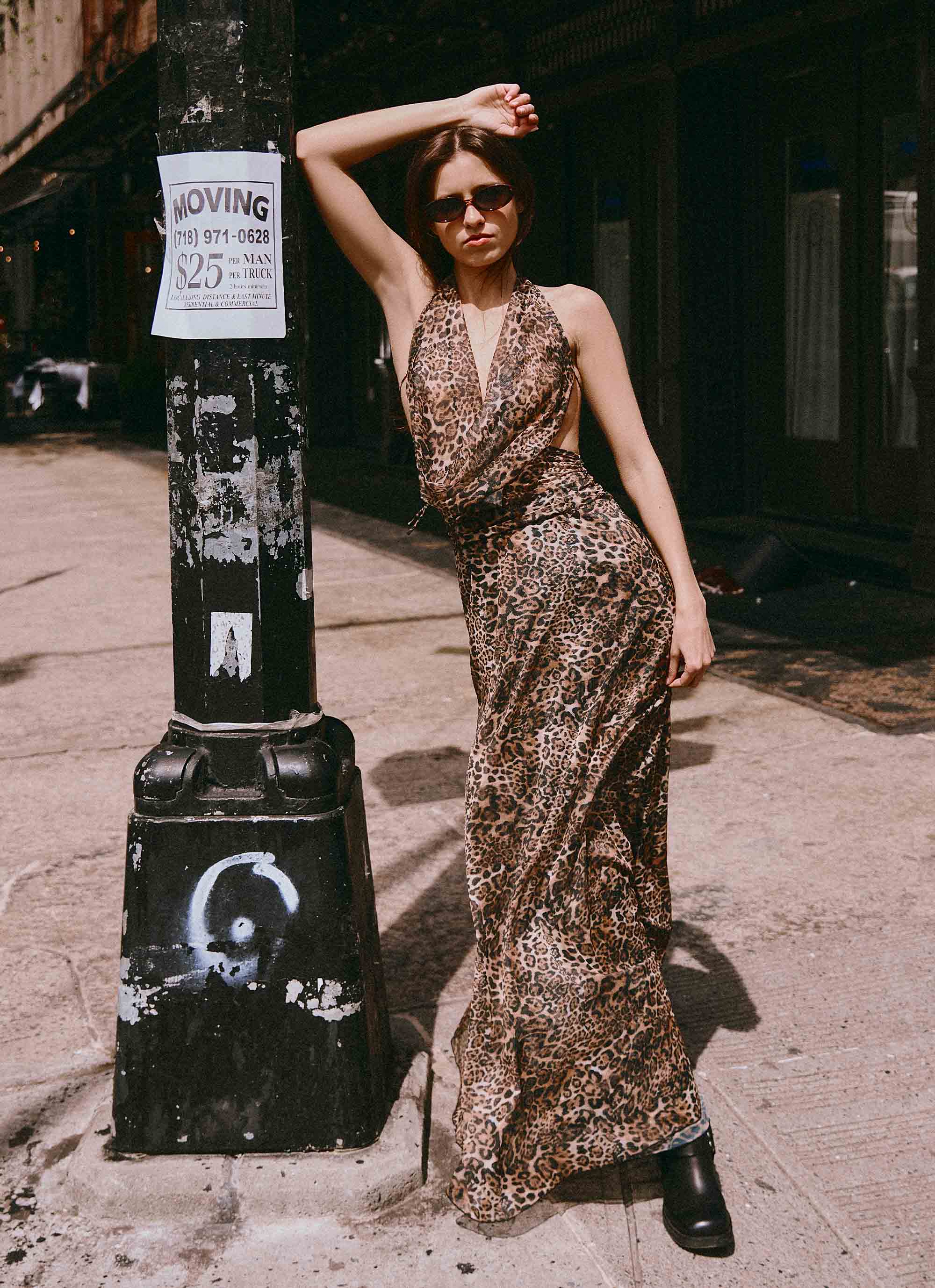 Elysia Mesh Maxi Dress - Leopard - Image 2