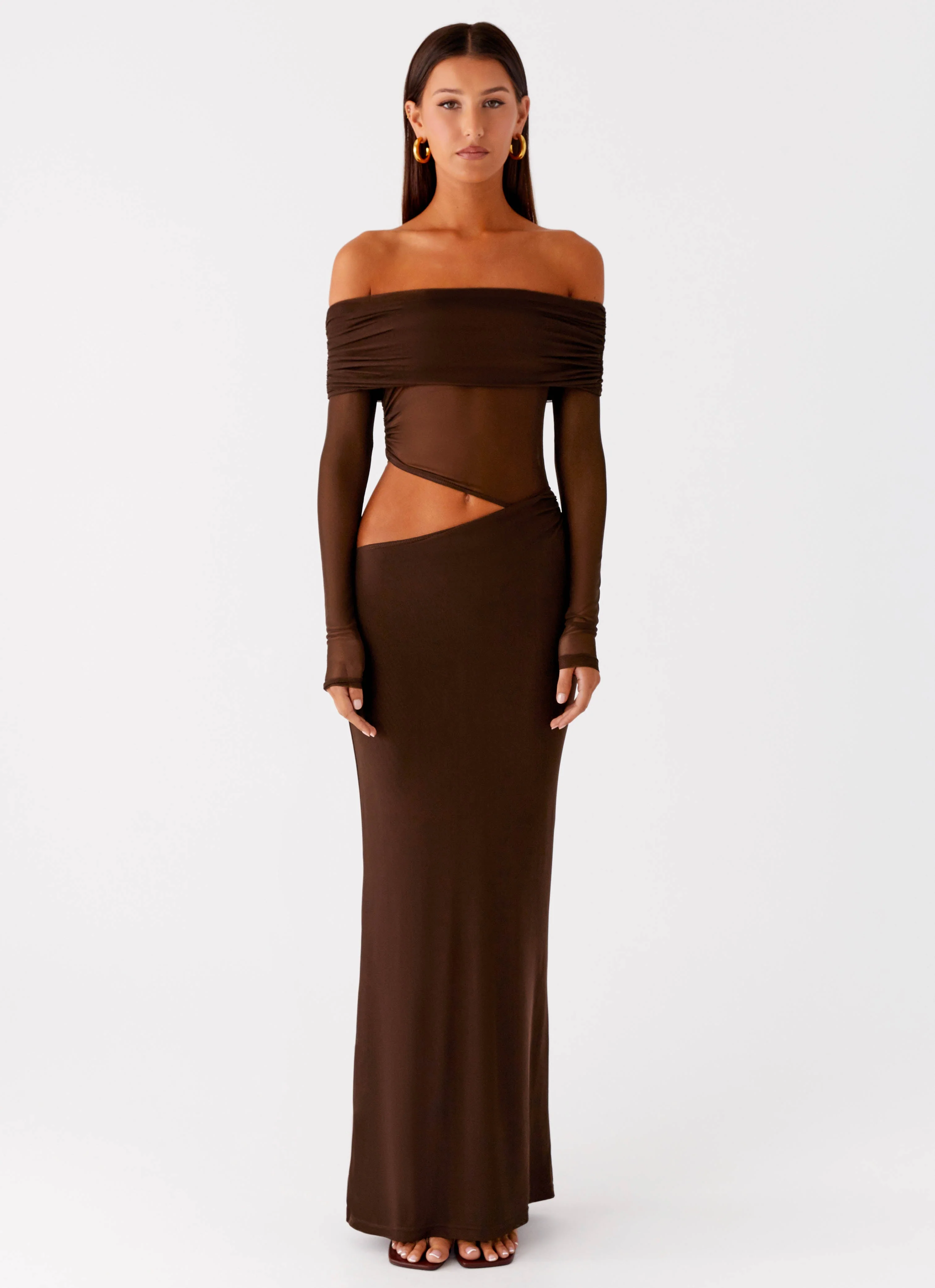 Emery Maxi Dress - Chocolate - Image 2