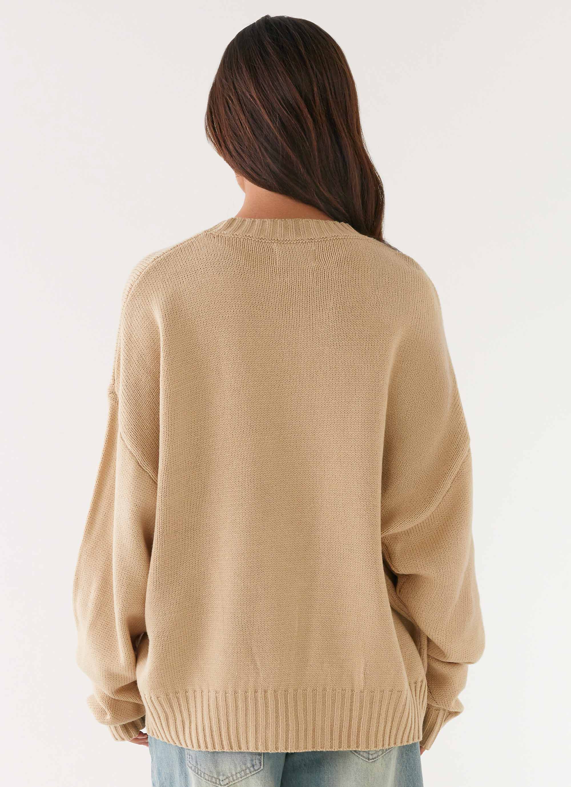 Emma Oversized Sweater - Beige - Image 5