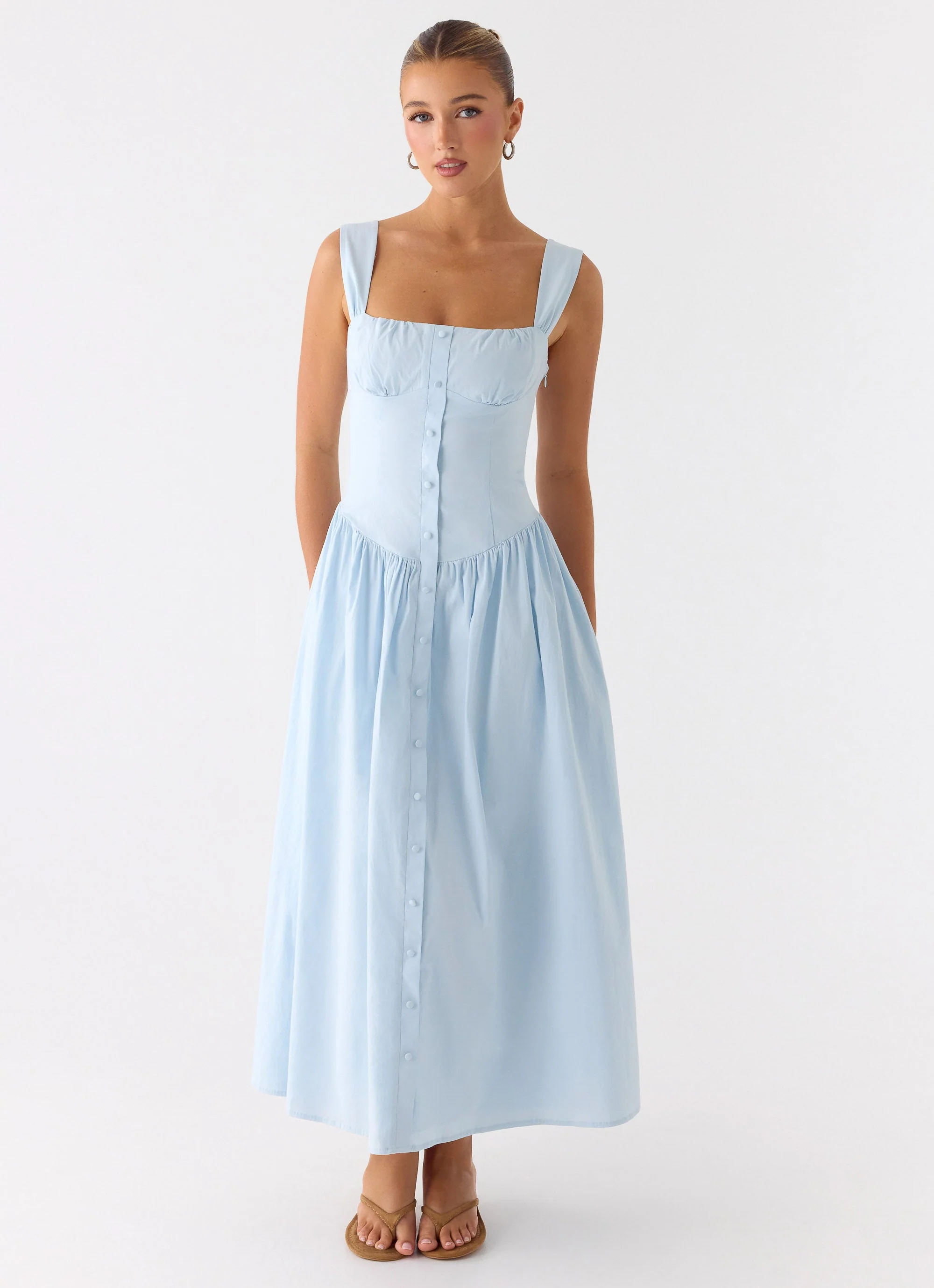Emmalina Midi Dress - Blue - Image 6