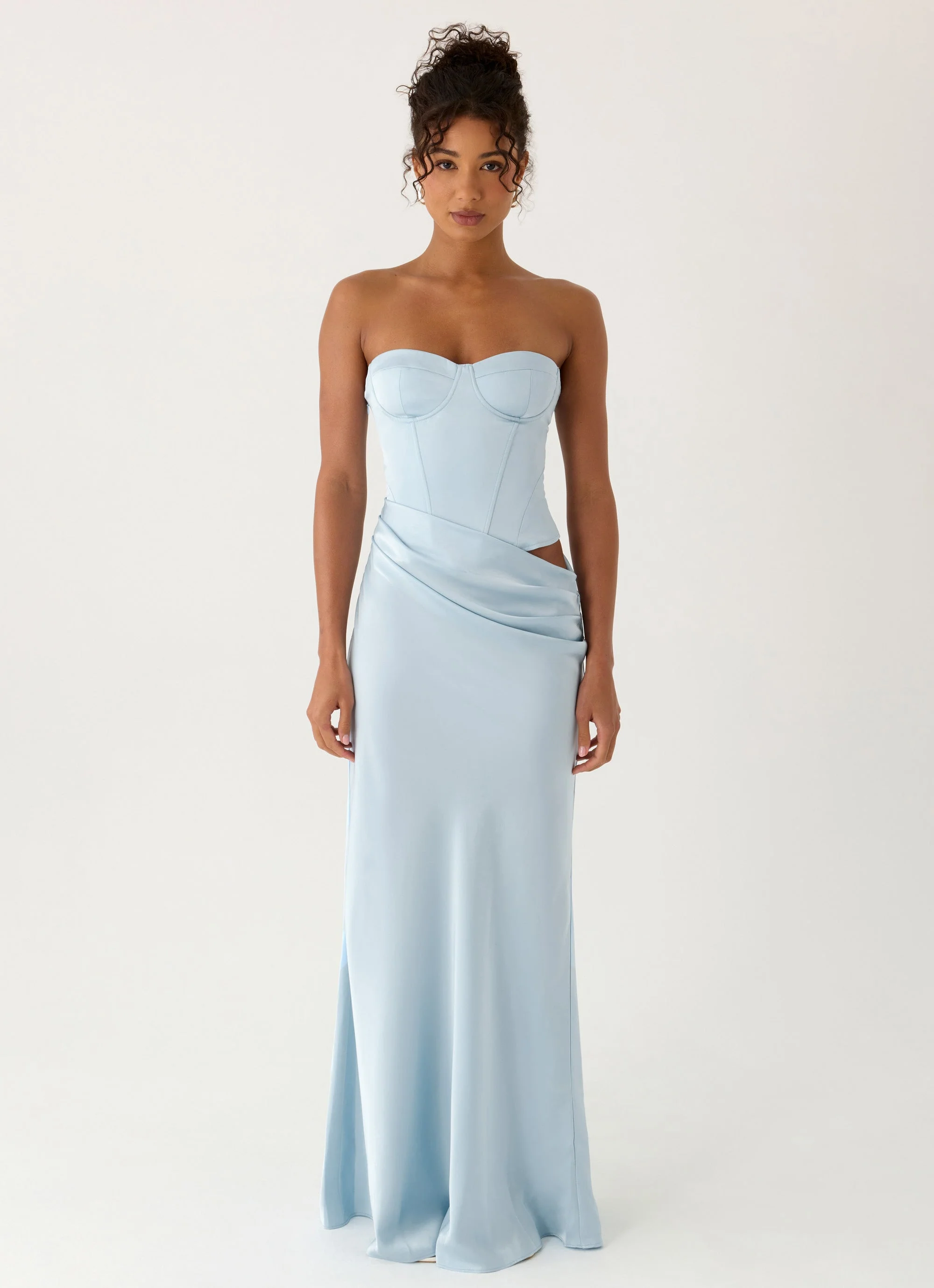 Emory Corset Maxi Dress - Blue - Image 2