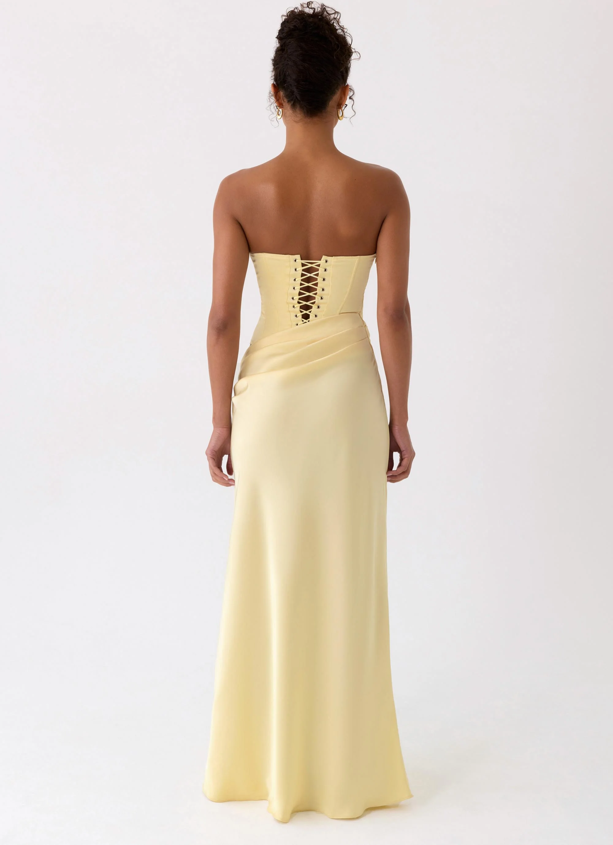 Emory Corset Maxi Dress - Yellow - Image 5