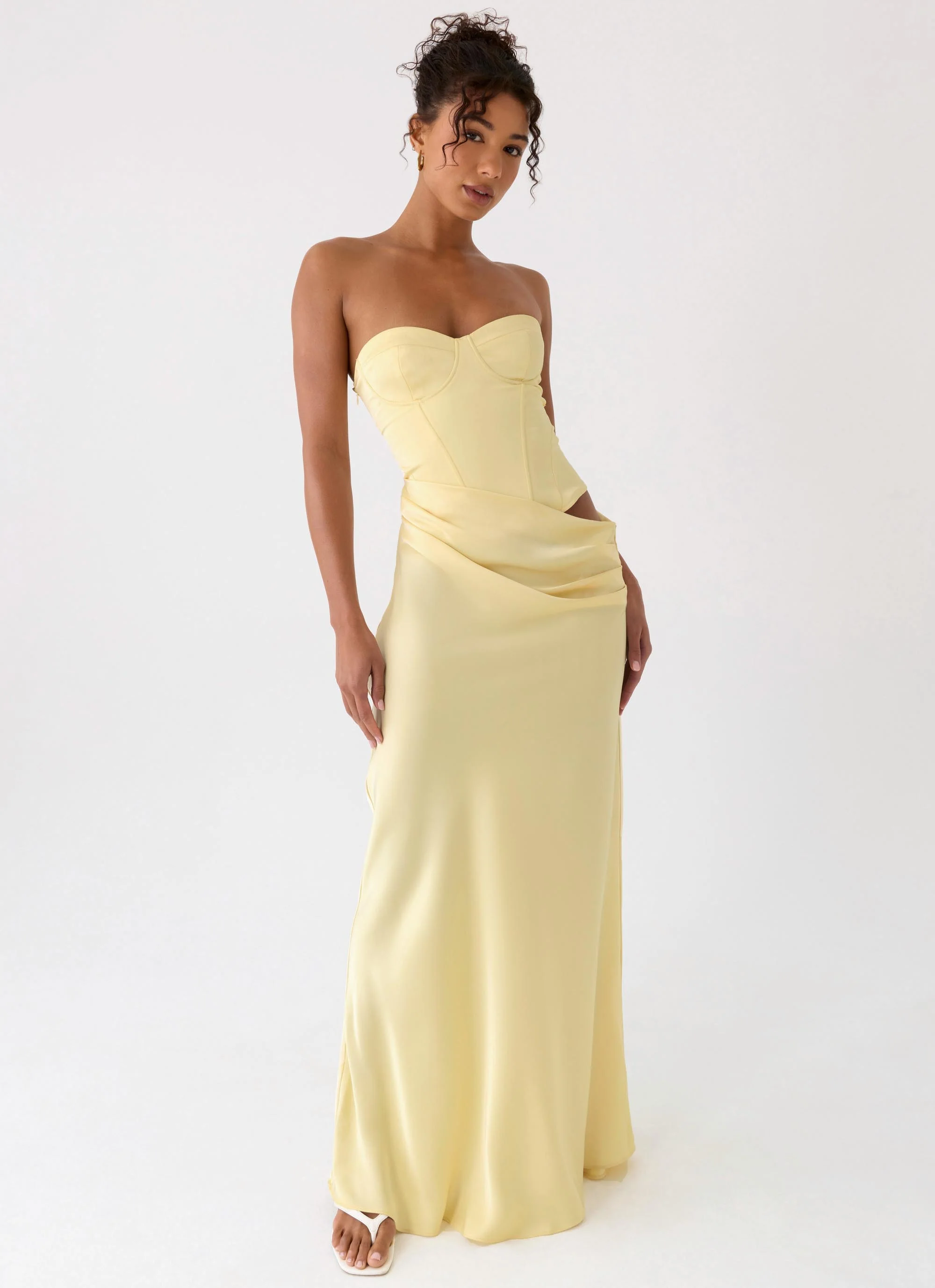 Emory Corset Maxi Dress - Yellow - Image 7