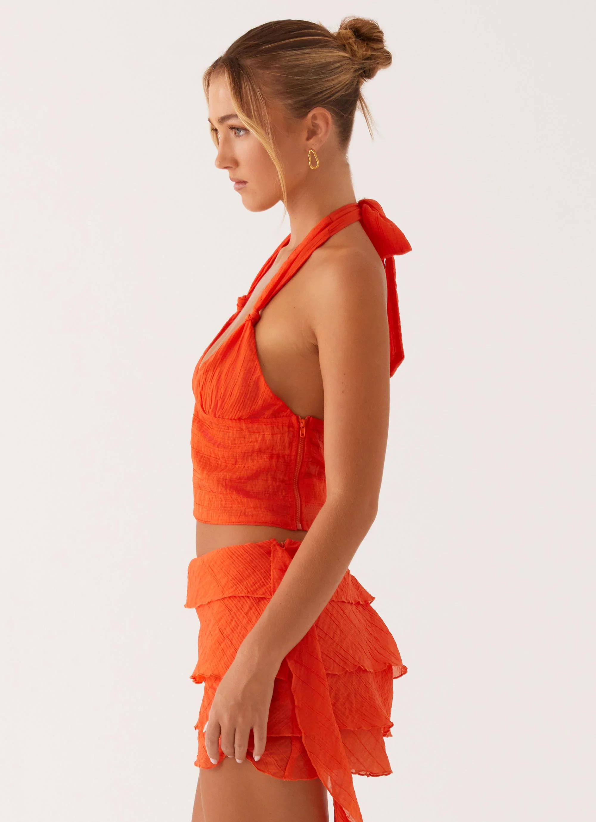 End Of Us Halterneck Top - Orange - Image 4