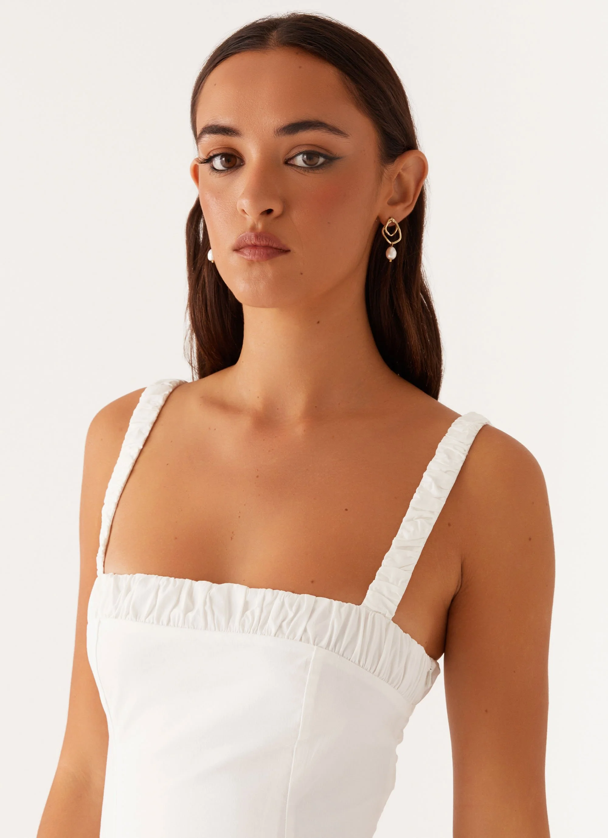 Enola Midi Dress - White - Image 5