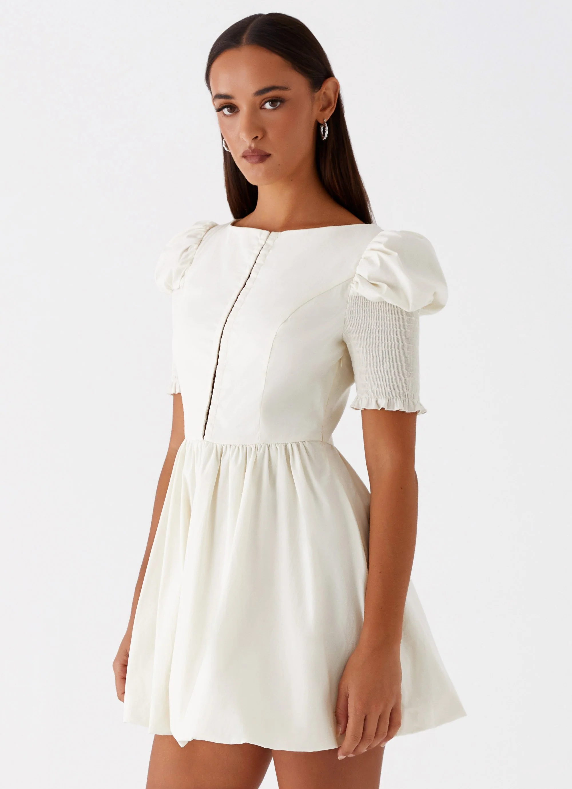 Enya Mini Dress - Ivory - Image 4
