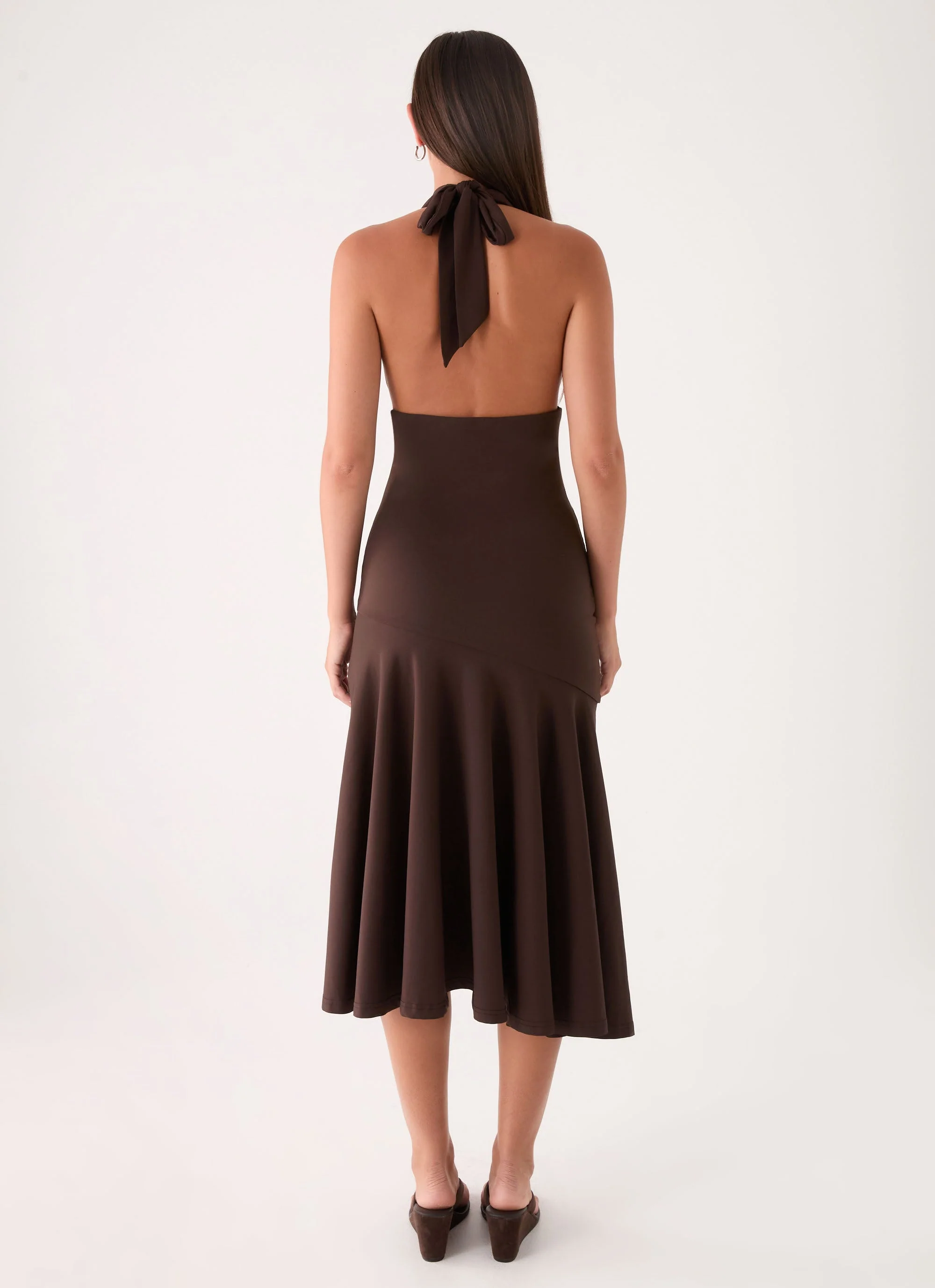 Enyah Midi Dress - Chocolate - Image 3