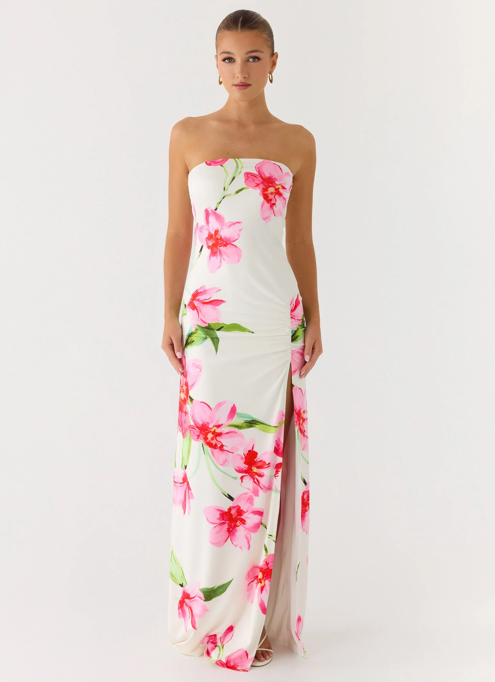 Erivo Strapless Maxi Dress - Ivory Reef - Image 4