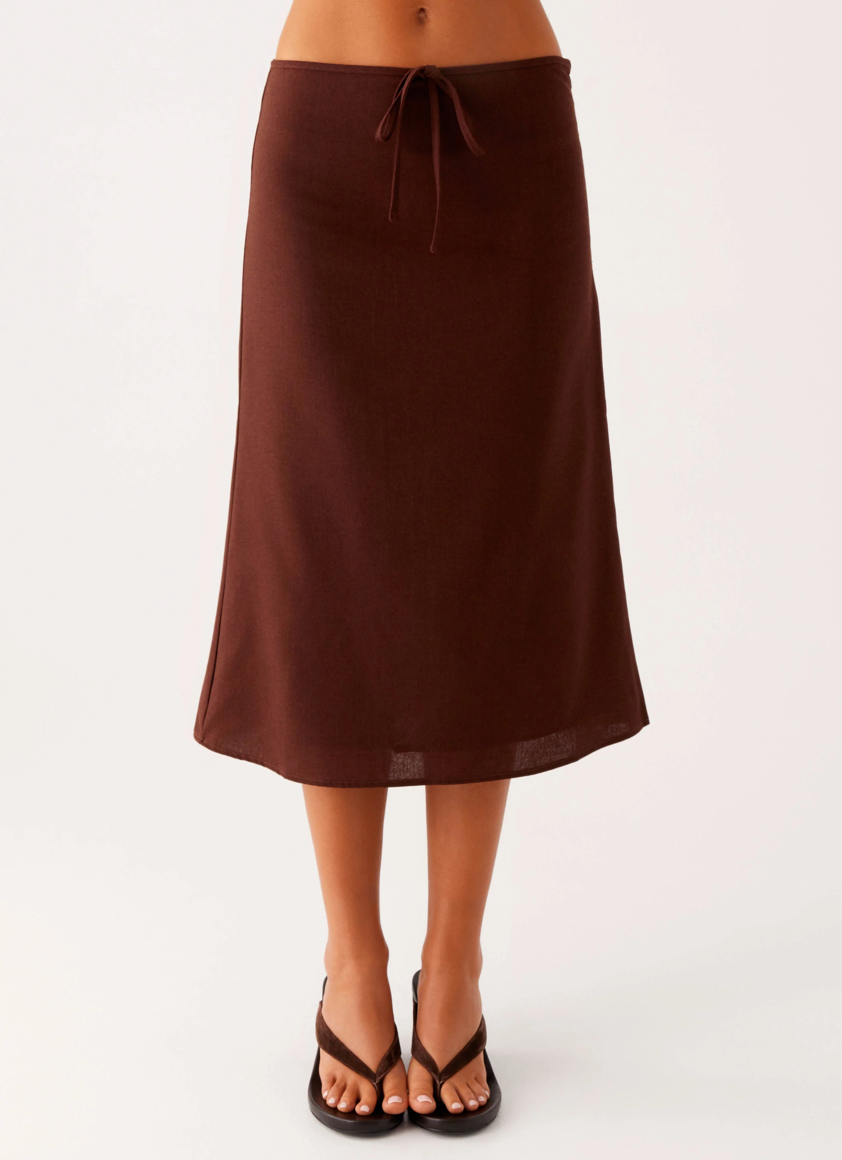Esther Midi Skirt - Chocolate - Image 5