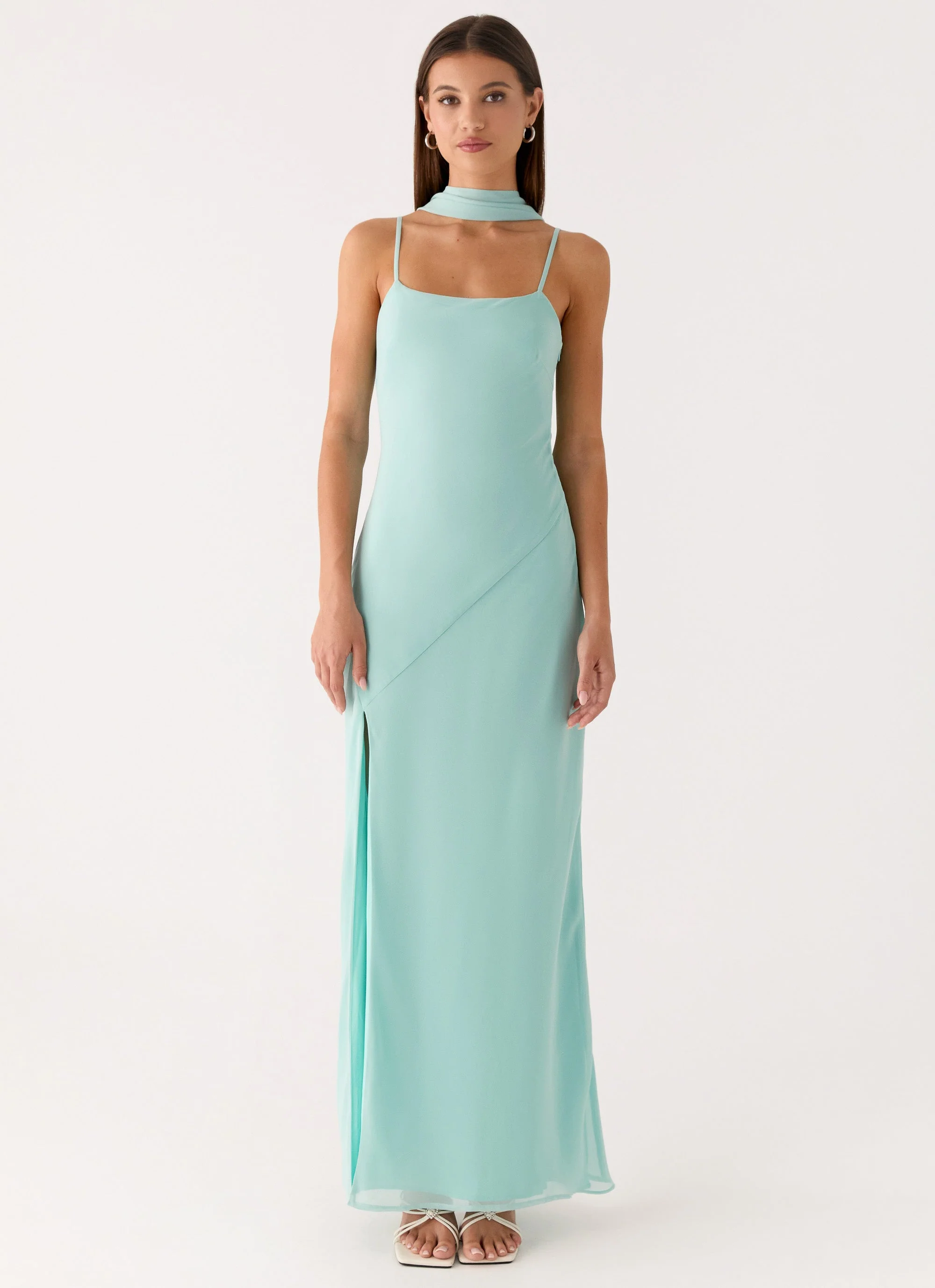 Eternelle Square Neck Maxi Dress - Teal - Image 4