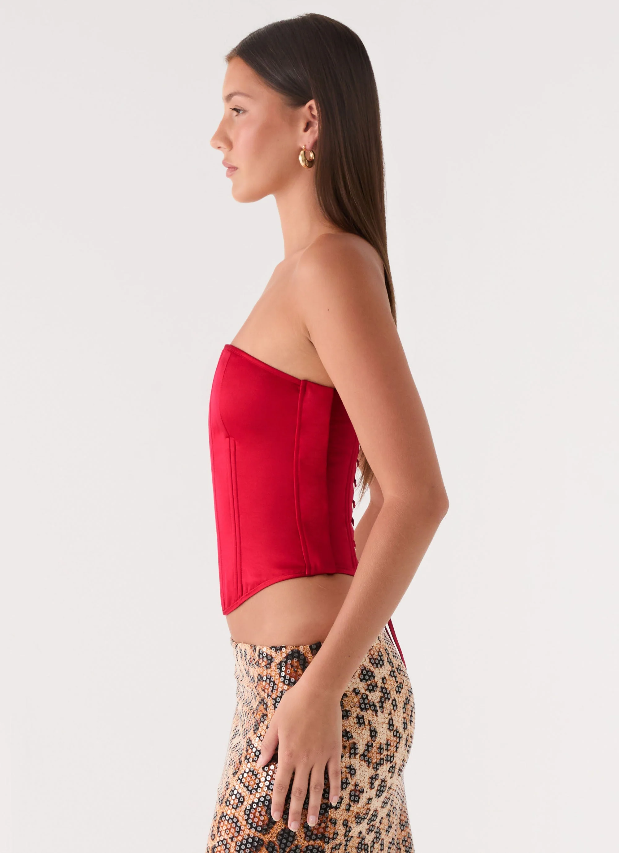 Evaleigh Corset - Deep Red - Image 4