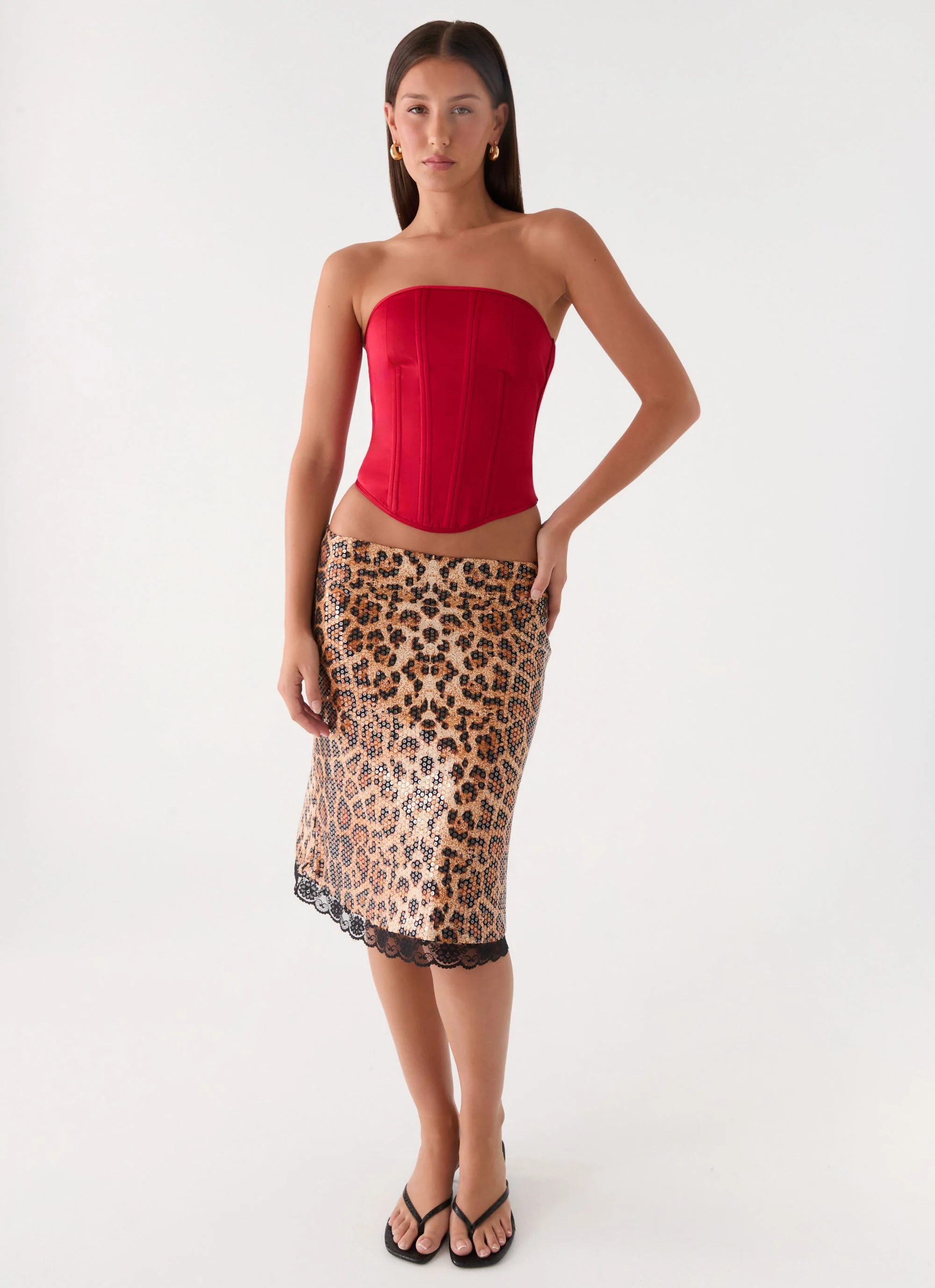 Evaleigh Corset - Deep Red - Image 7
