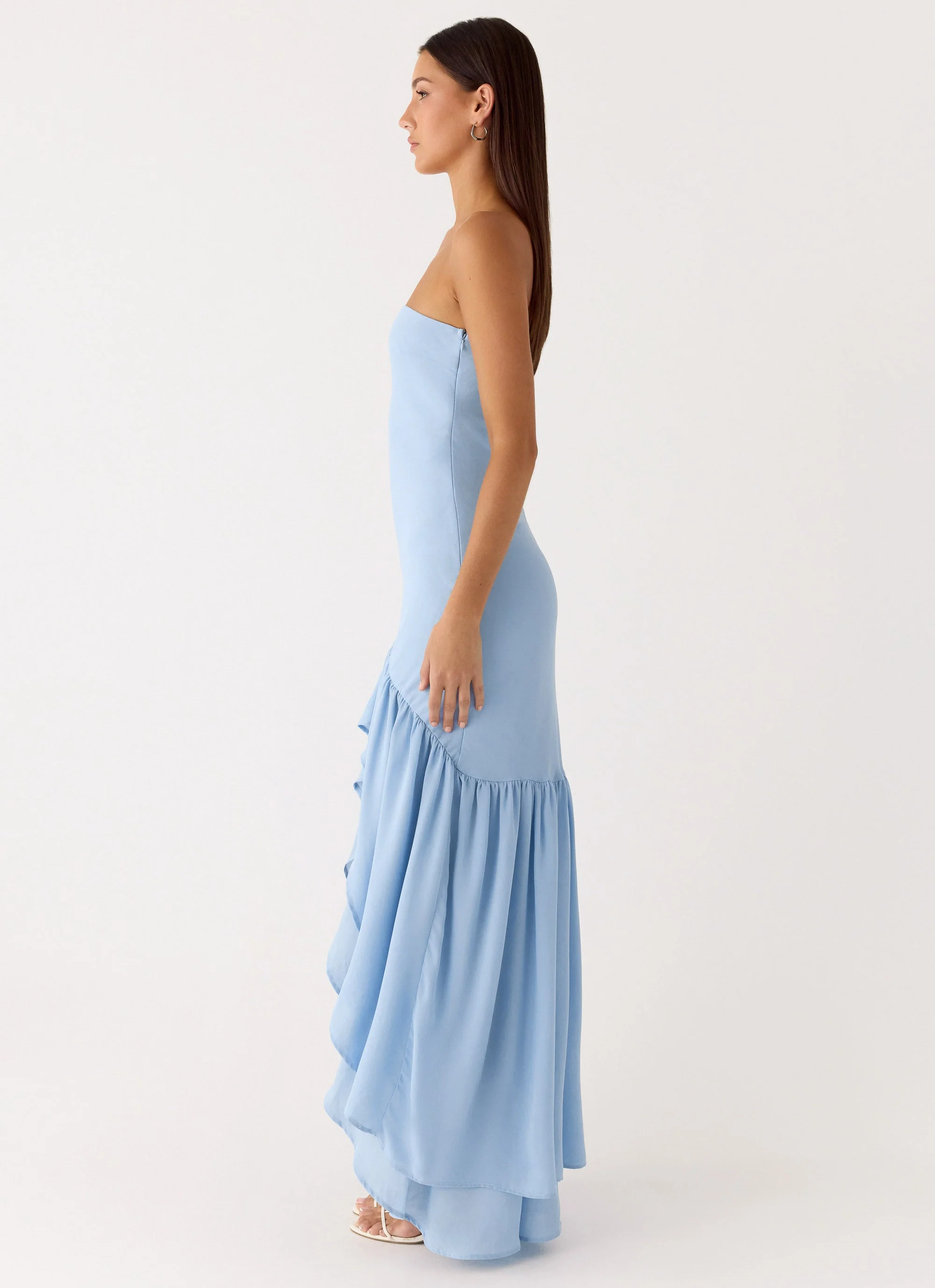 Evander Chiffon Maxi Dress - Blue - Image 2