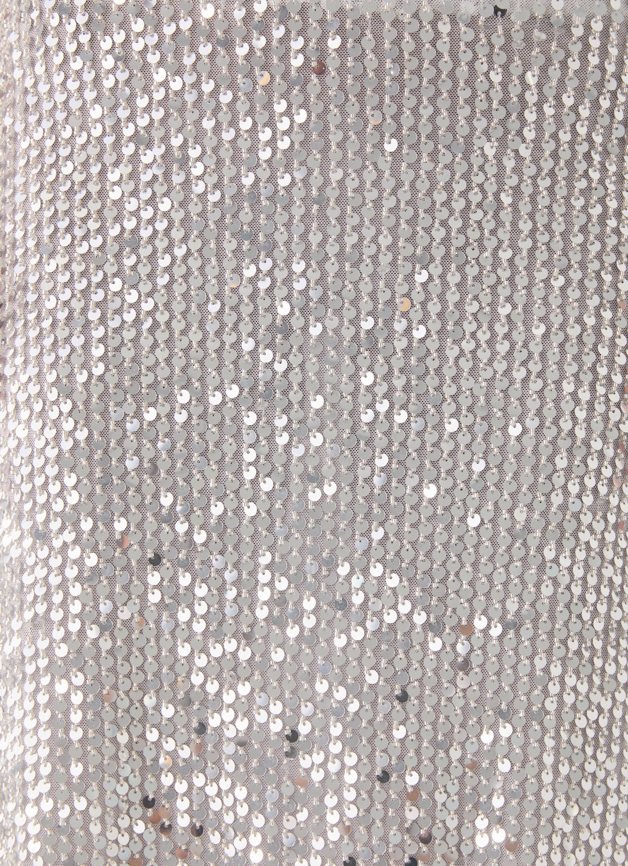 Evodia Sequin Midi Skirt - Silver - Image 6