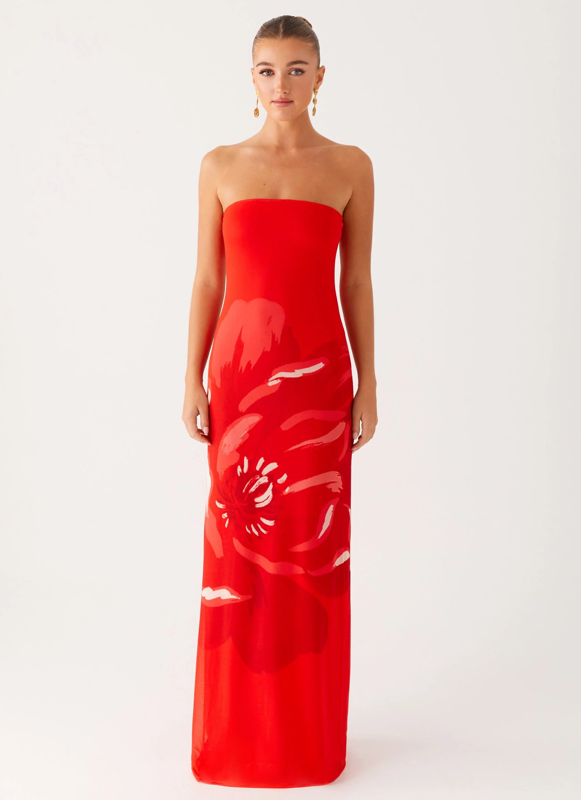 Fabian Maxi Dress - Red - Image 3