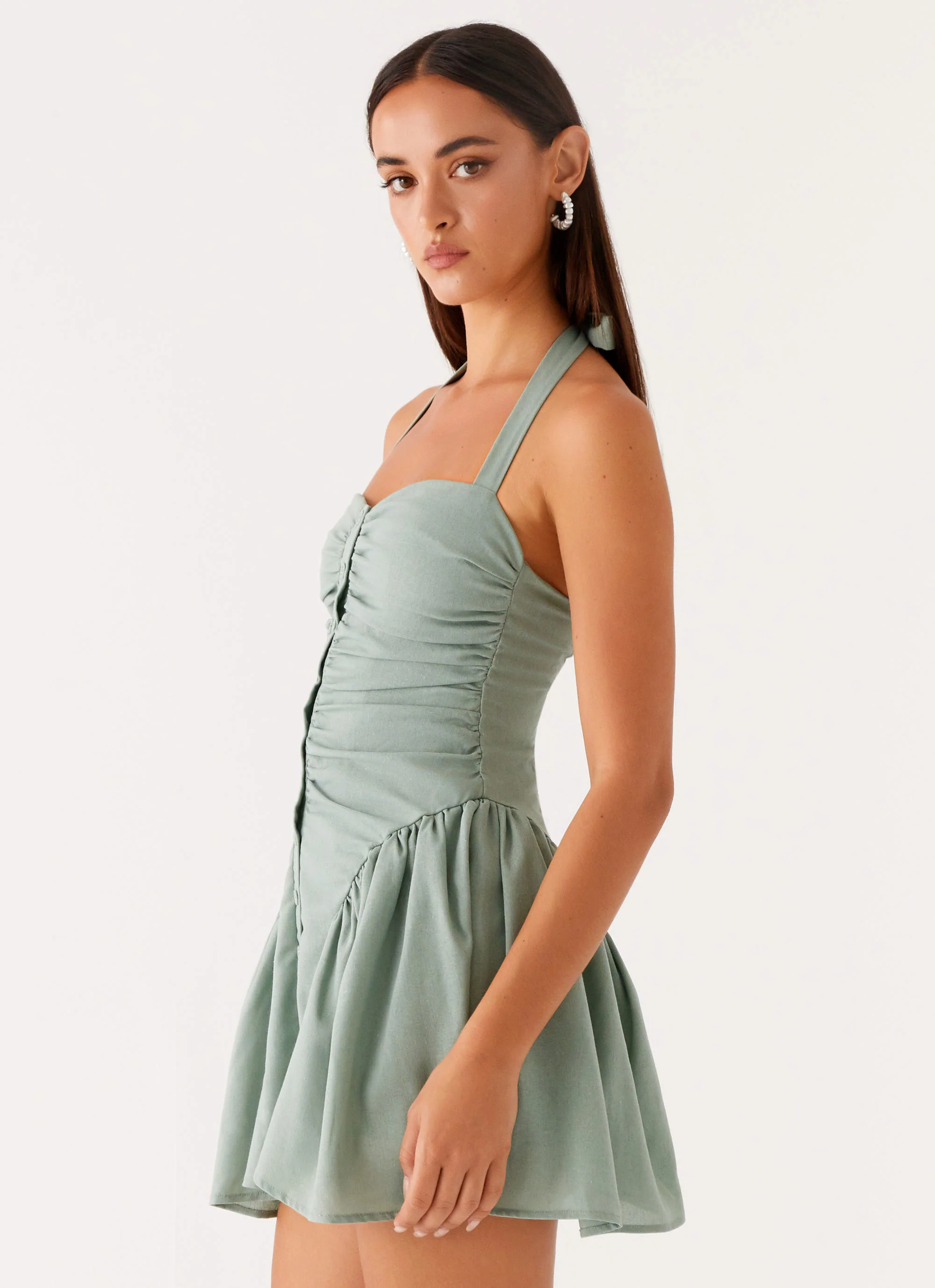 Fable Mini Dress - Sage - Image 3