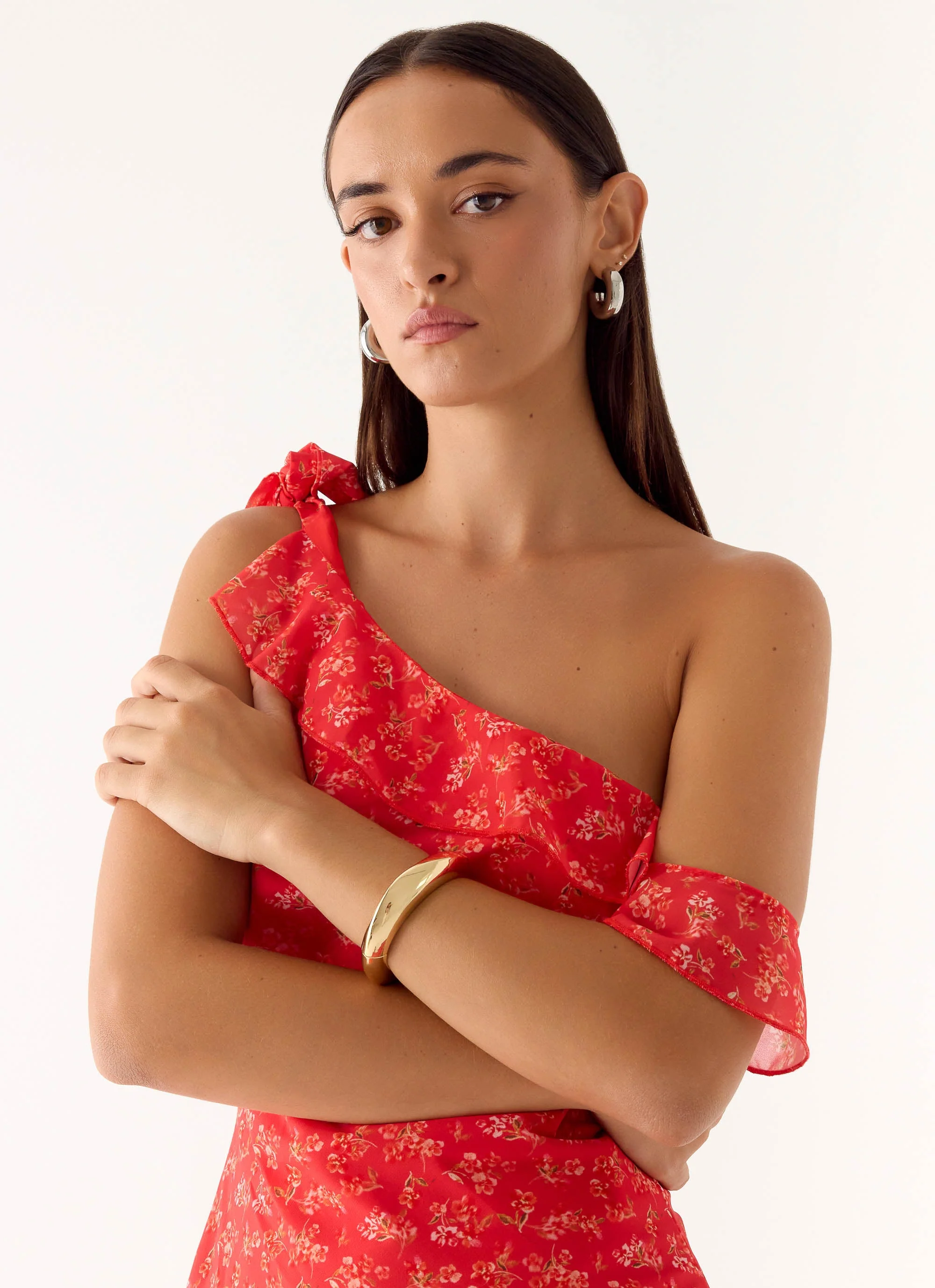 Faded Bloom Bangle - Gold - Image 4