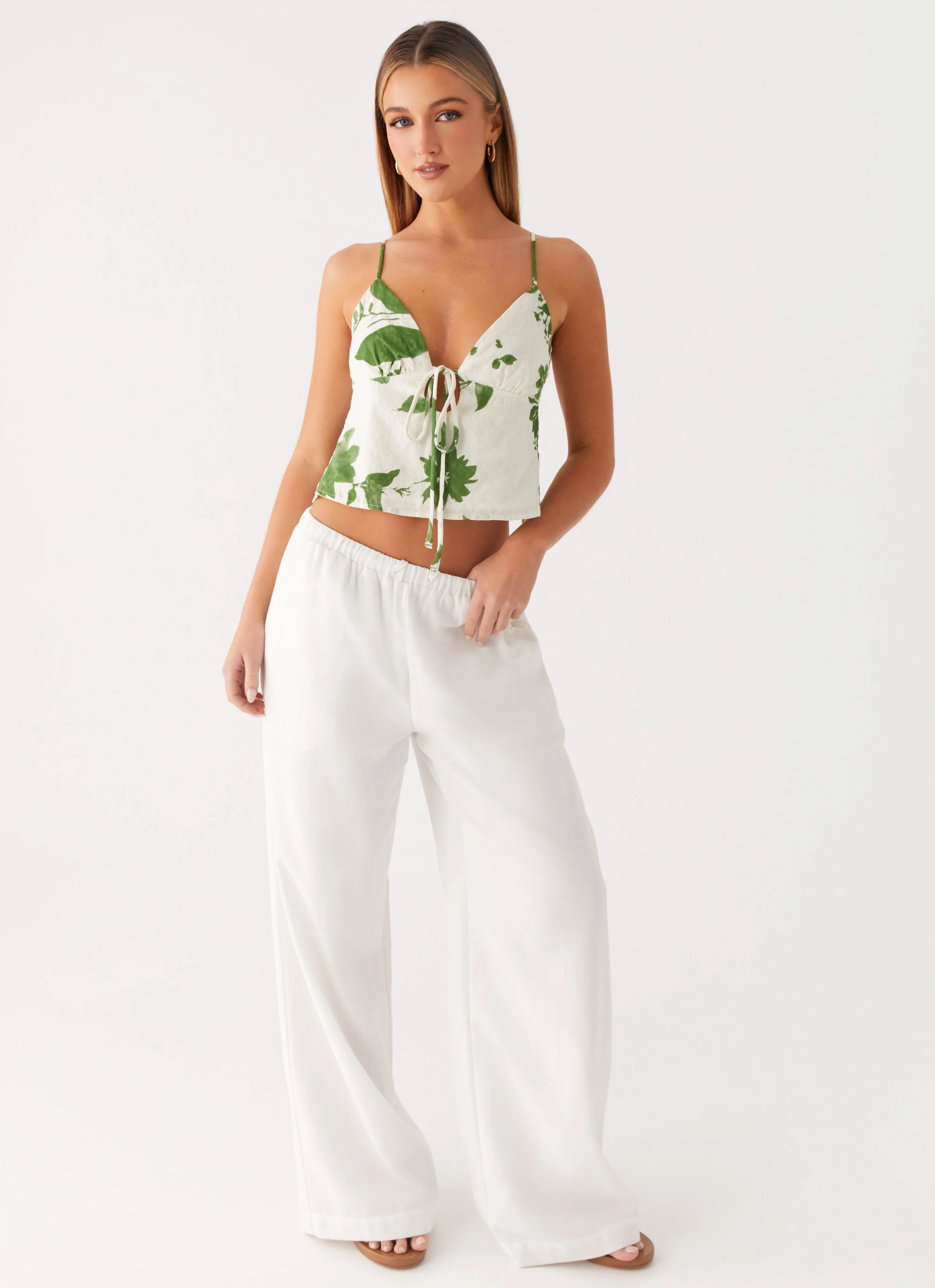 Faela Cotton Cami Top - Verdant Bloom - Image 4