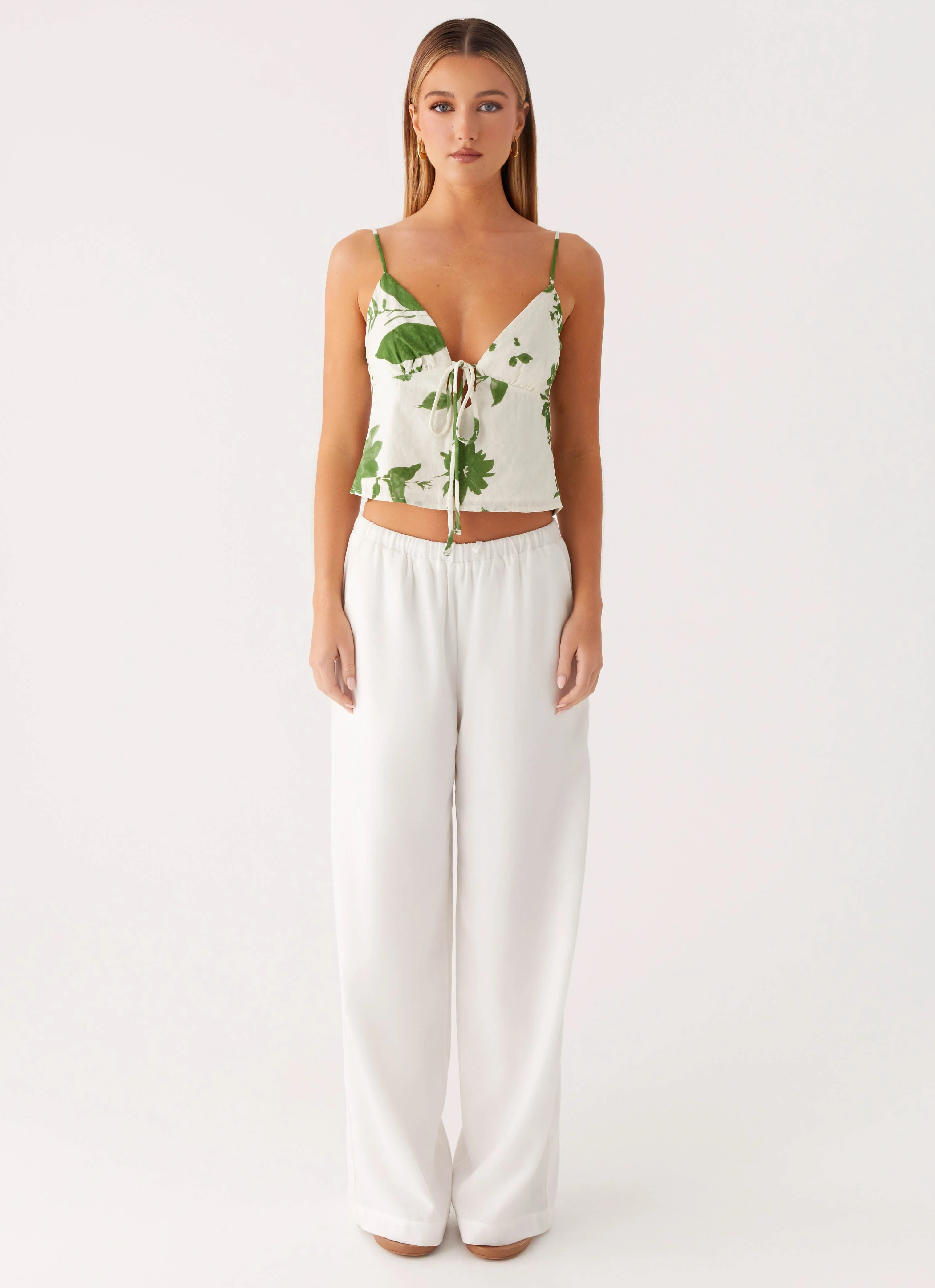 Faela Cotton Cami Top - Verdant Bloom - Image 6
