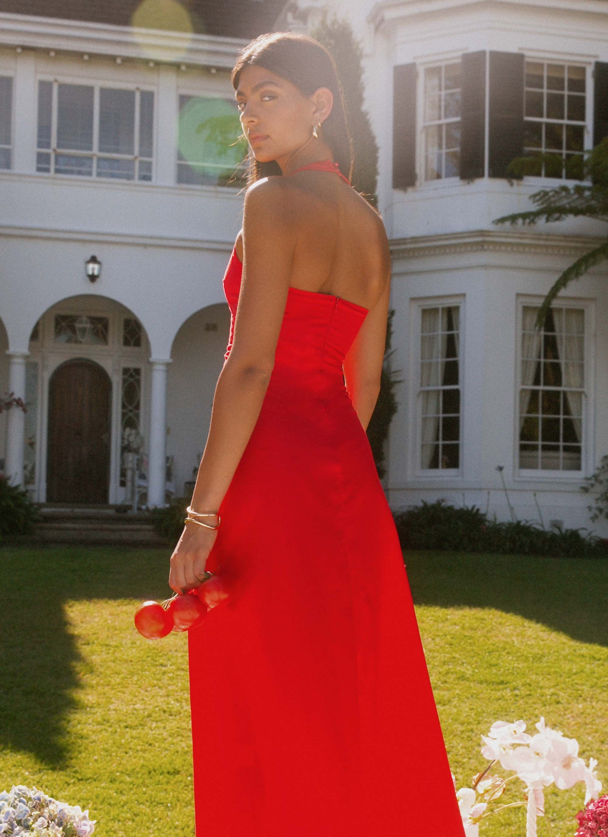 Falling For You Midi Dress - Red - Image 6