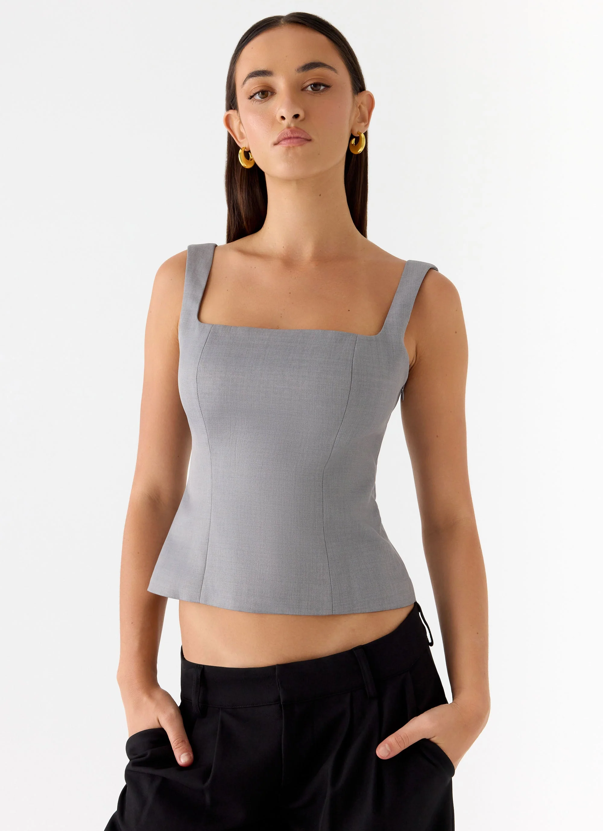 False Start Top - Smoke Grey - Image 5