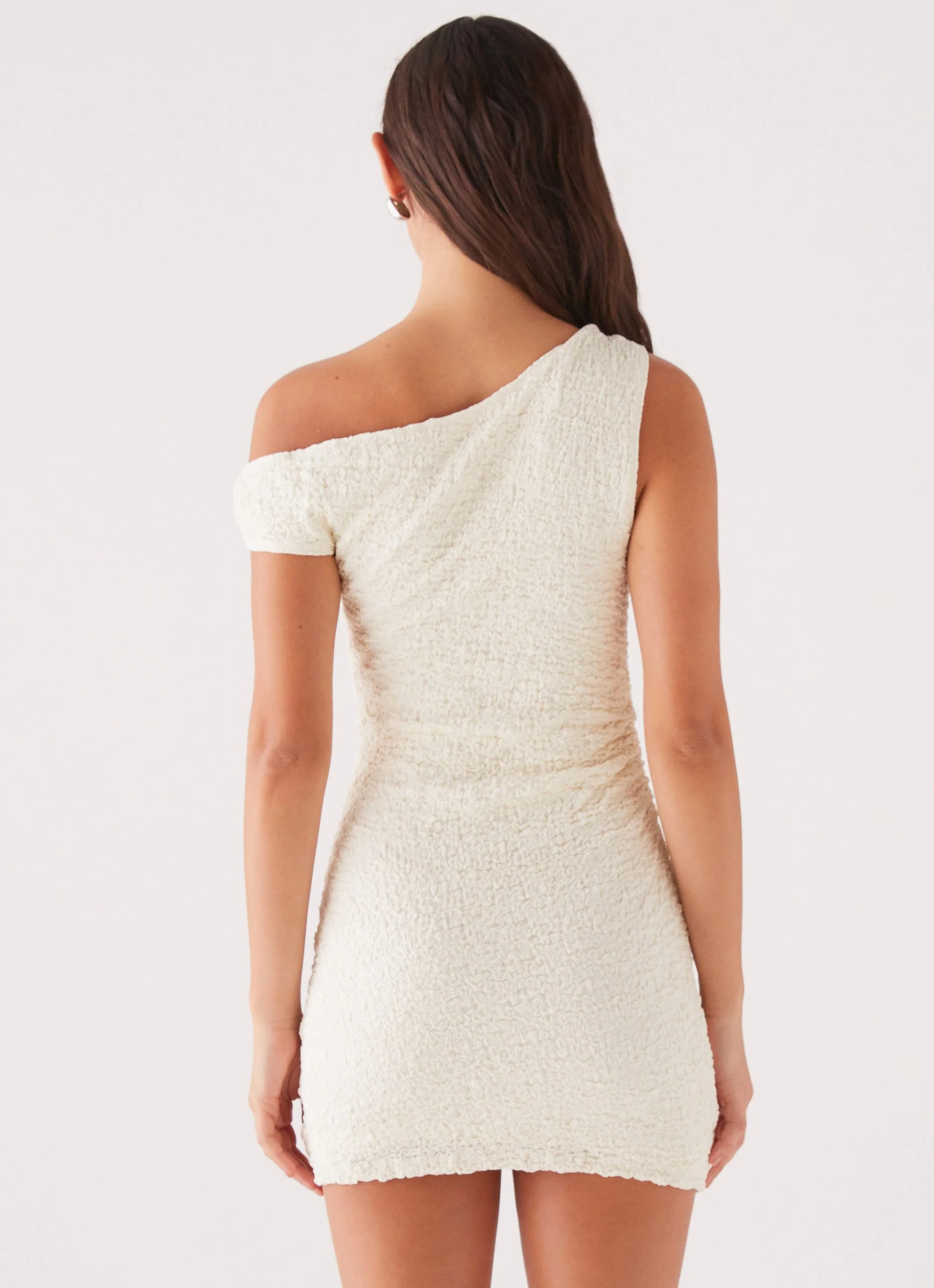 Farah Off Shoulder Mini Dress - White - Image 4
