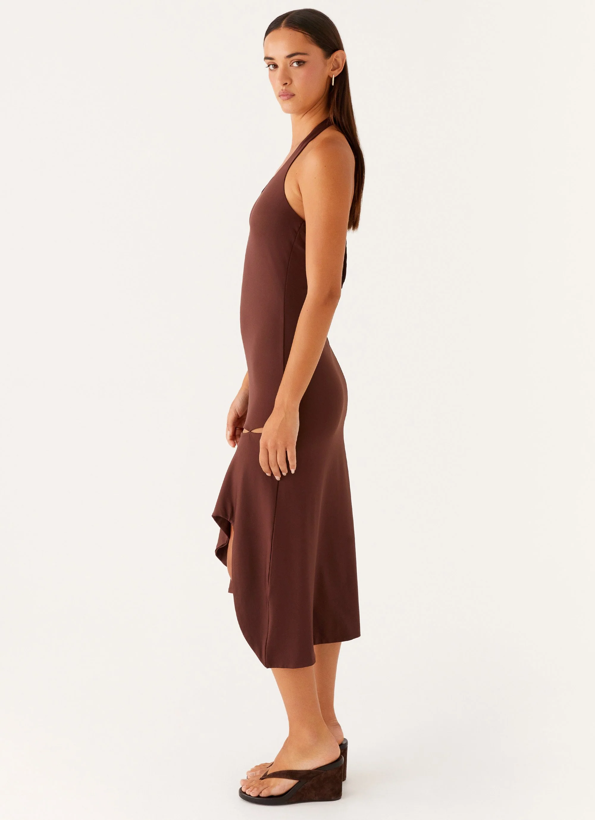 Fast Times Midi Dress - Chocolate - Image 5
