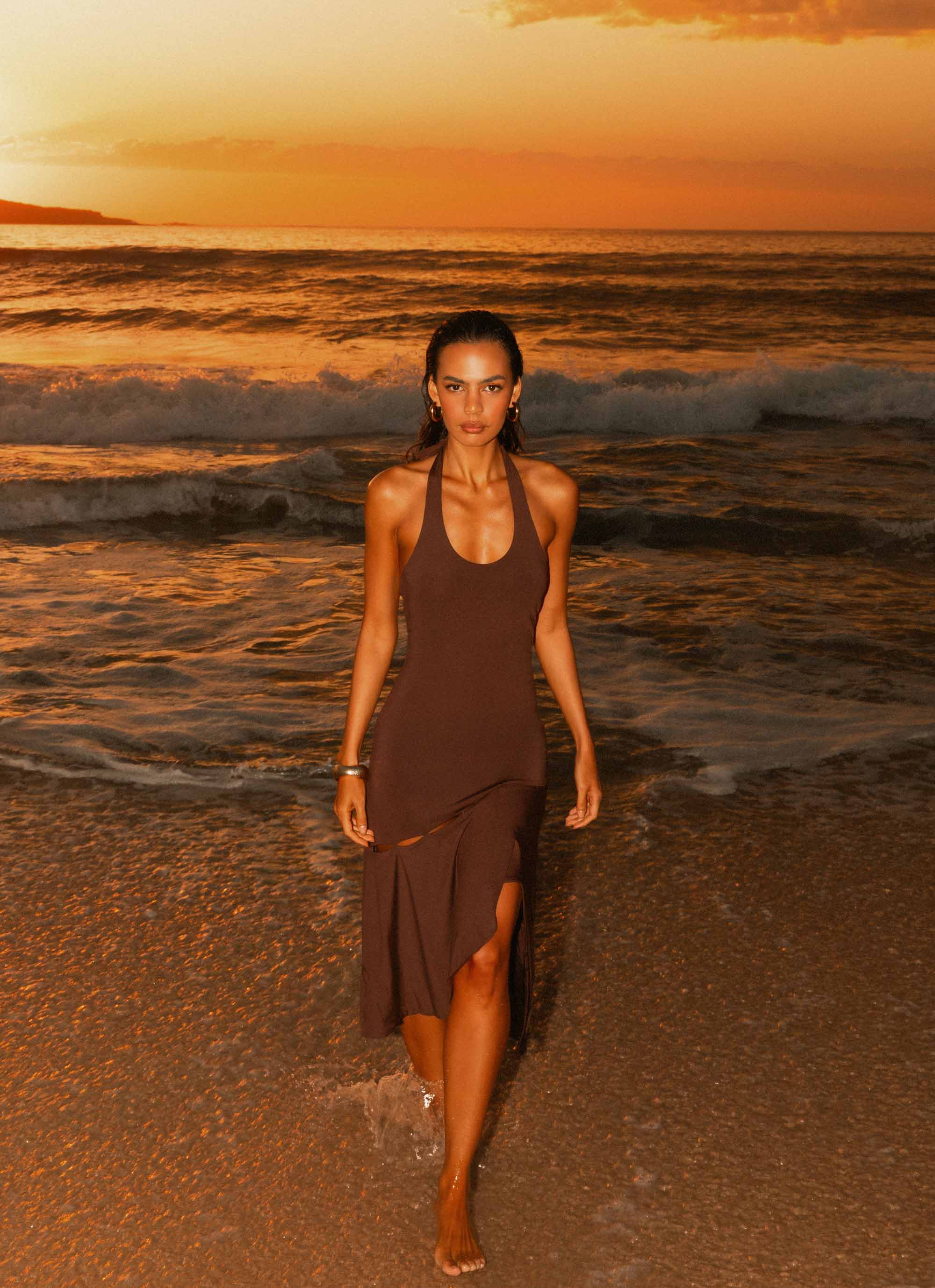 Fast Times Midi Dress - Chocolate - Image 7