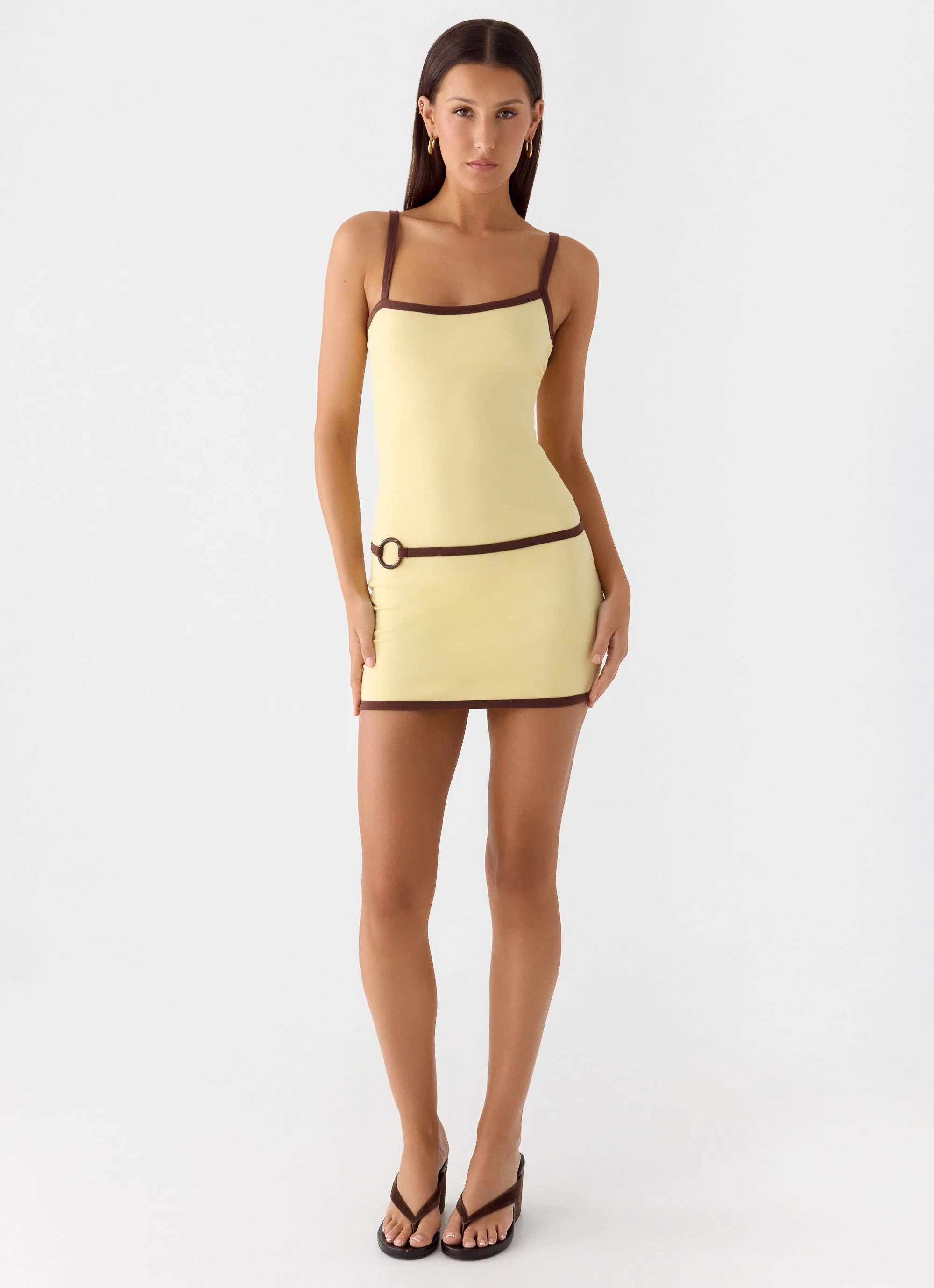 Felicia Asymmetrical Mini Dress - Yellow - Image 4
