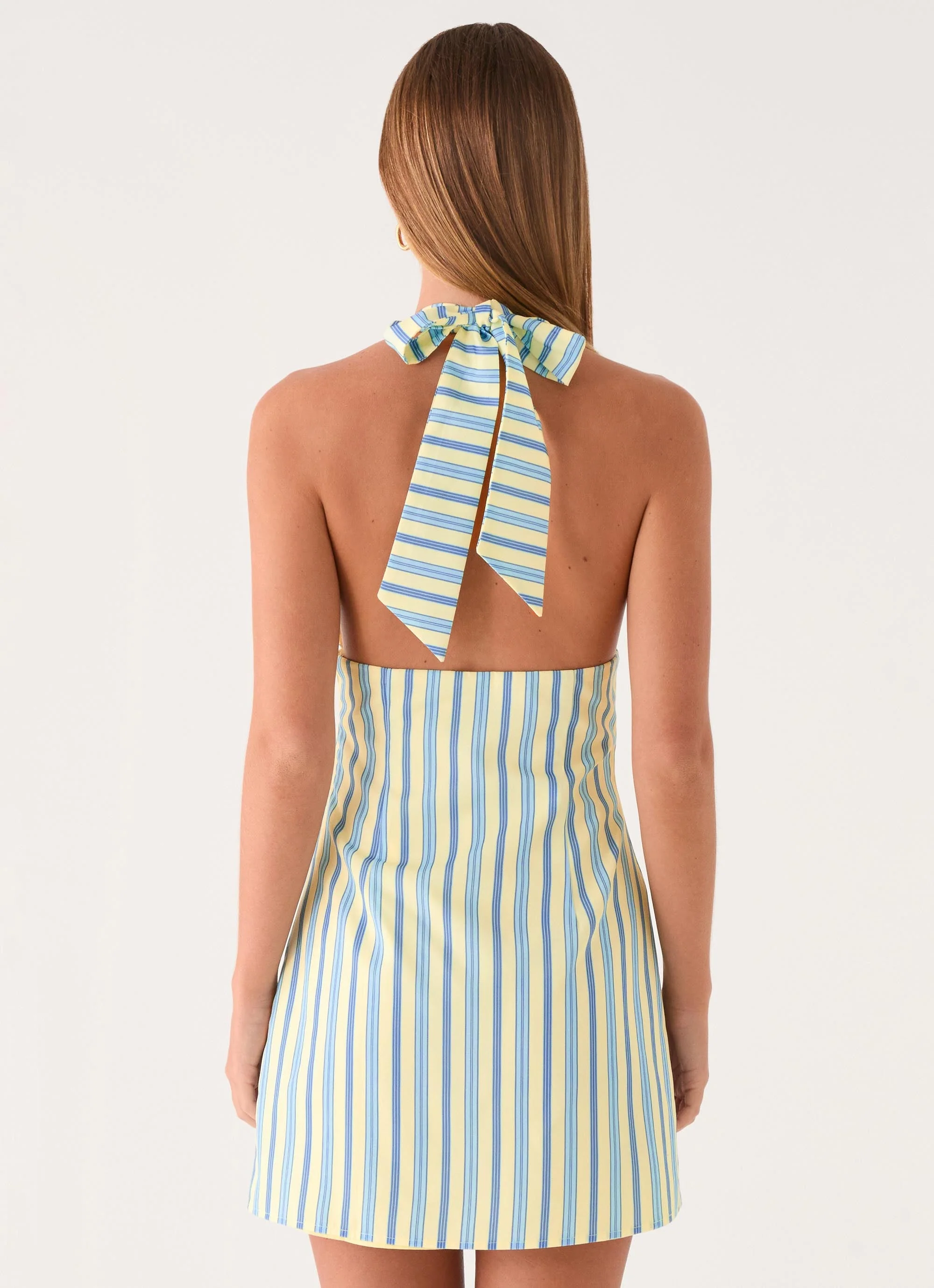 Feyric Mini Dress - Mint Banana Stripe - Image 4