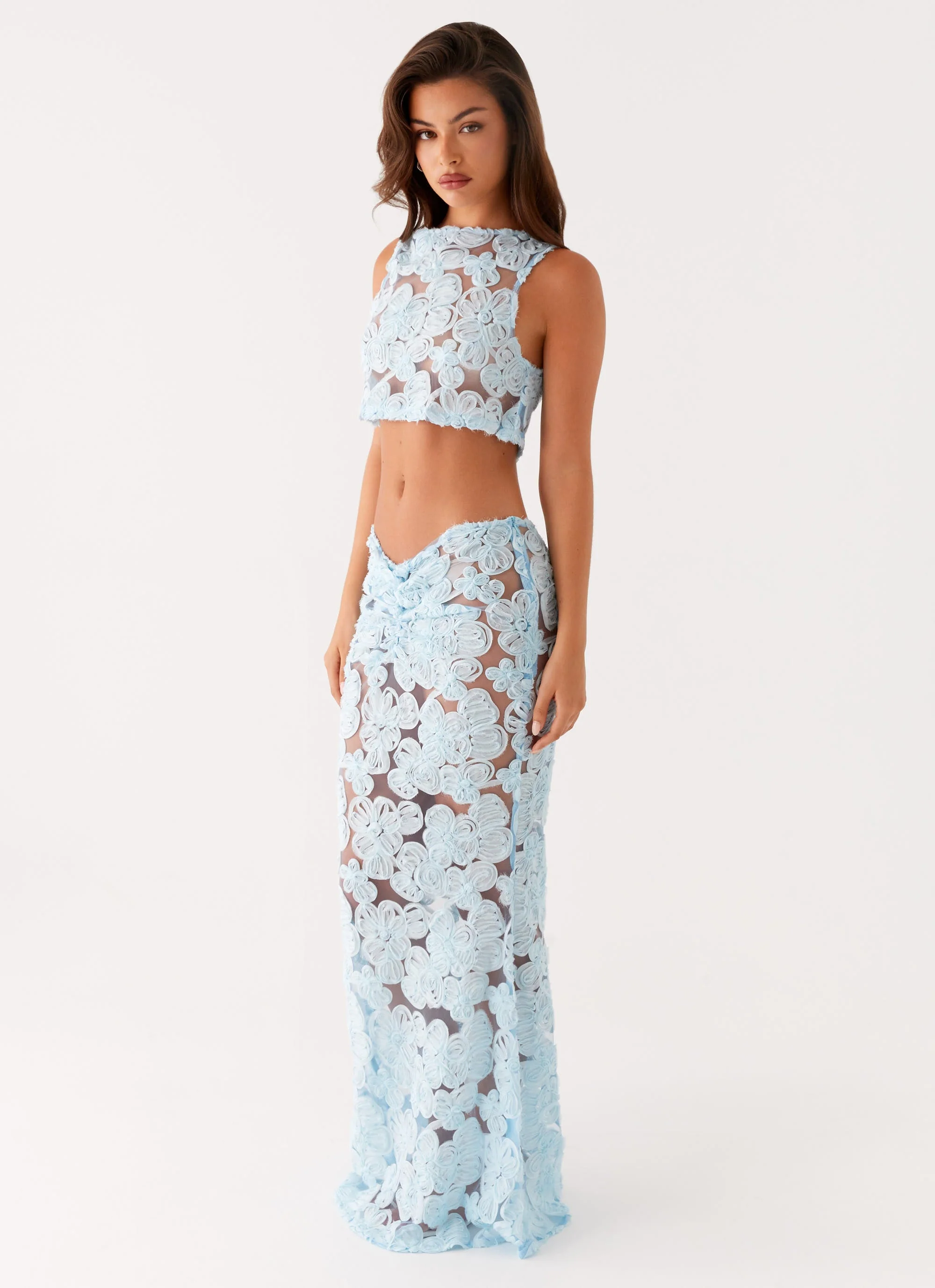 Fiorella Floret Maxi Skirt - Blue - Image 4