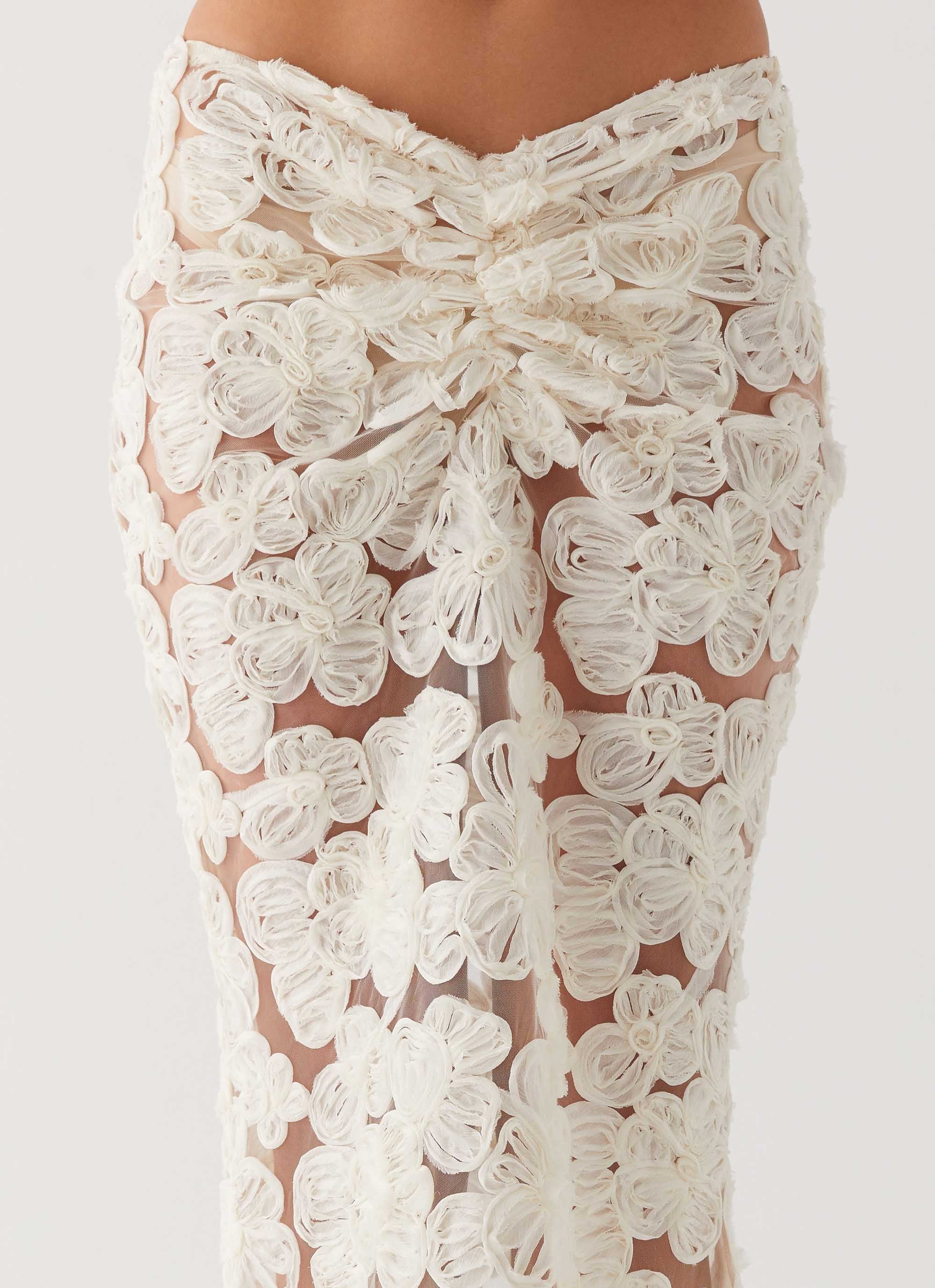 Fiorella Floret Maxi Skirt - Ivory - Image 6